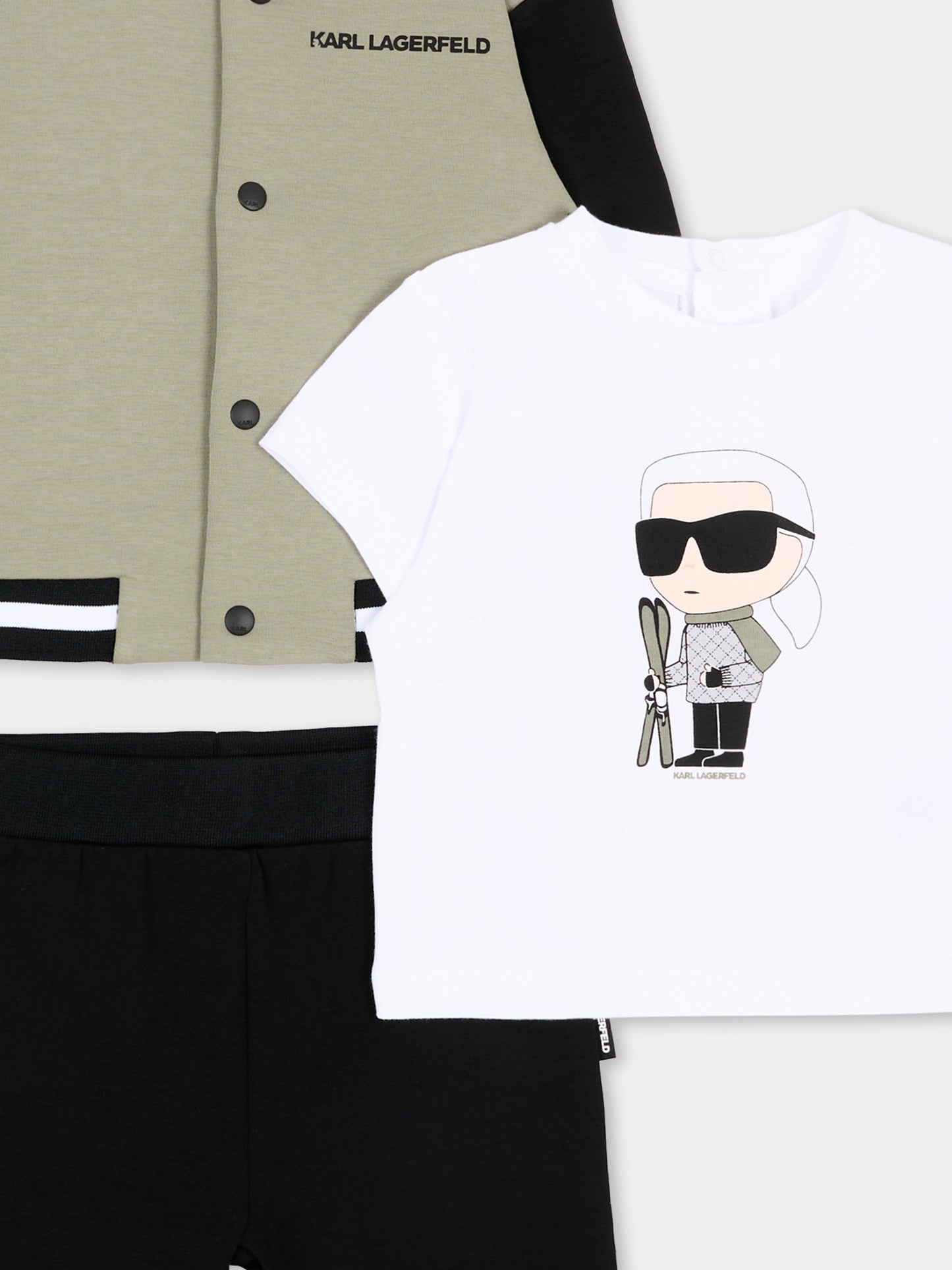 Completo sportivo multicolor per neonato con logo,Karl Lagerfeld Kids,Z31492 U60