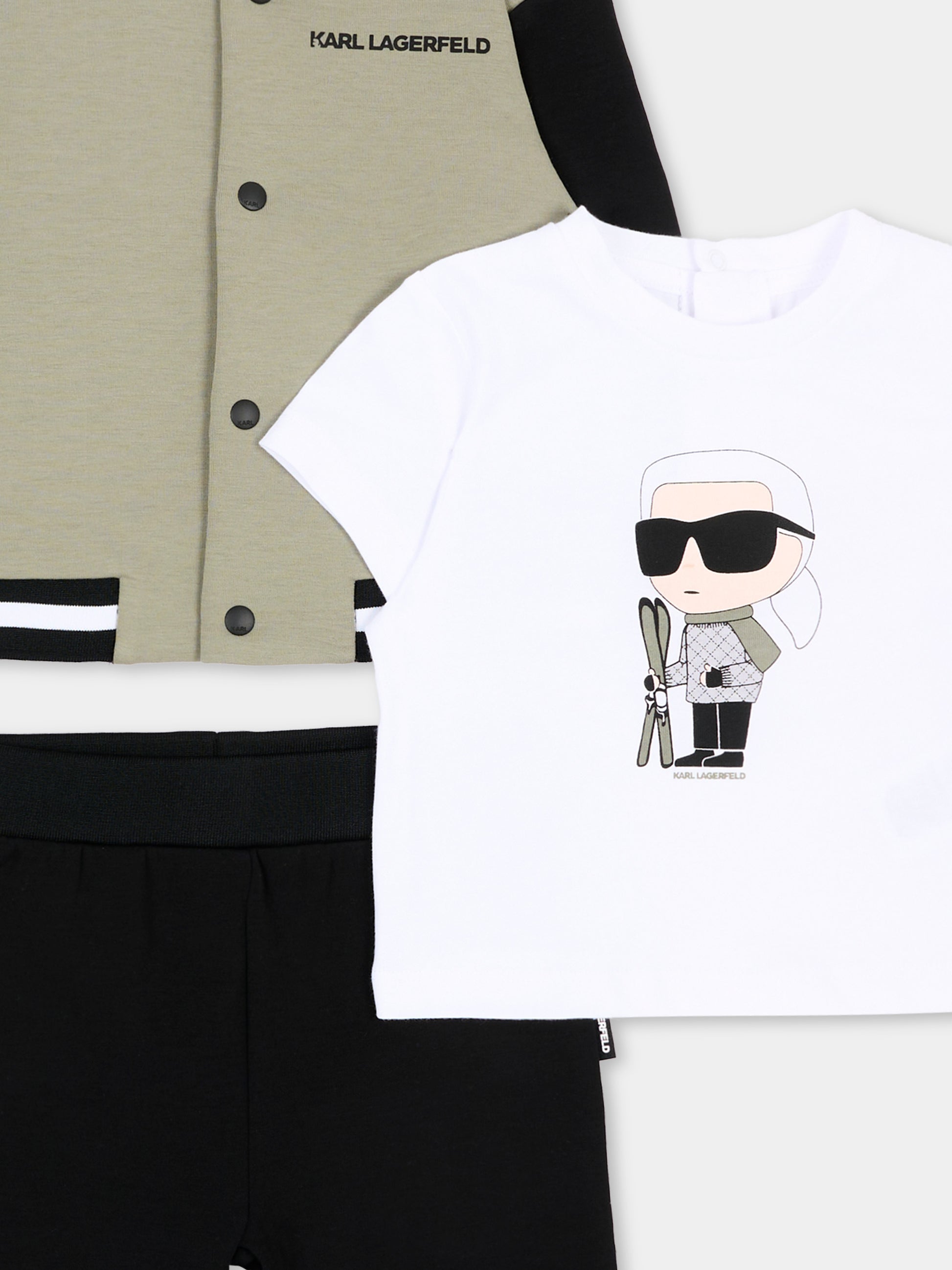Completo sportivo multicolor per neonato con logo,Karl Lagerfeld Kids,Z31492 U60