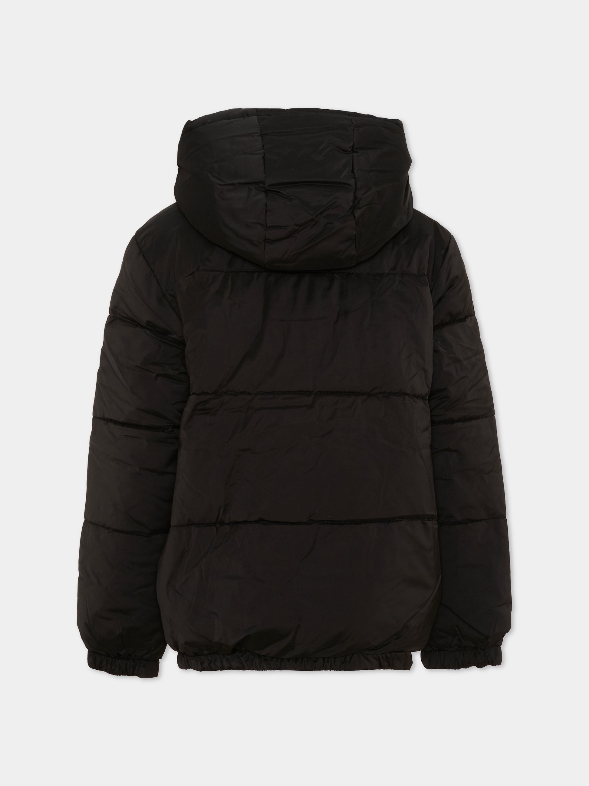 Piumini nero per bambini con logo,Kenzo Kids,K61935 09B