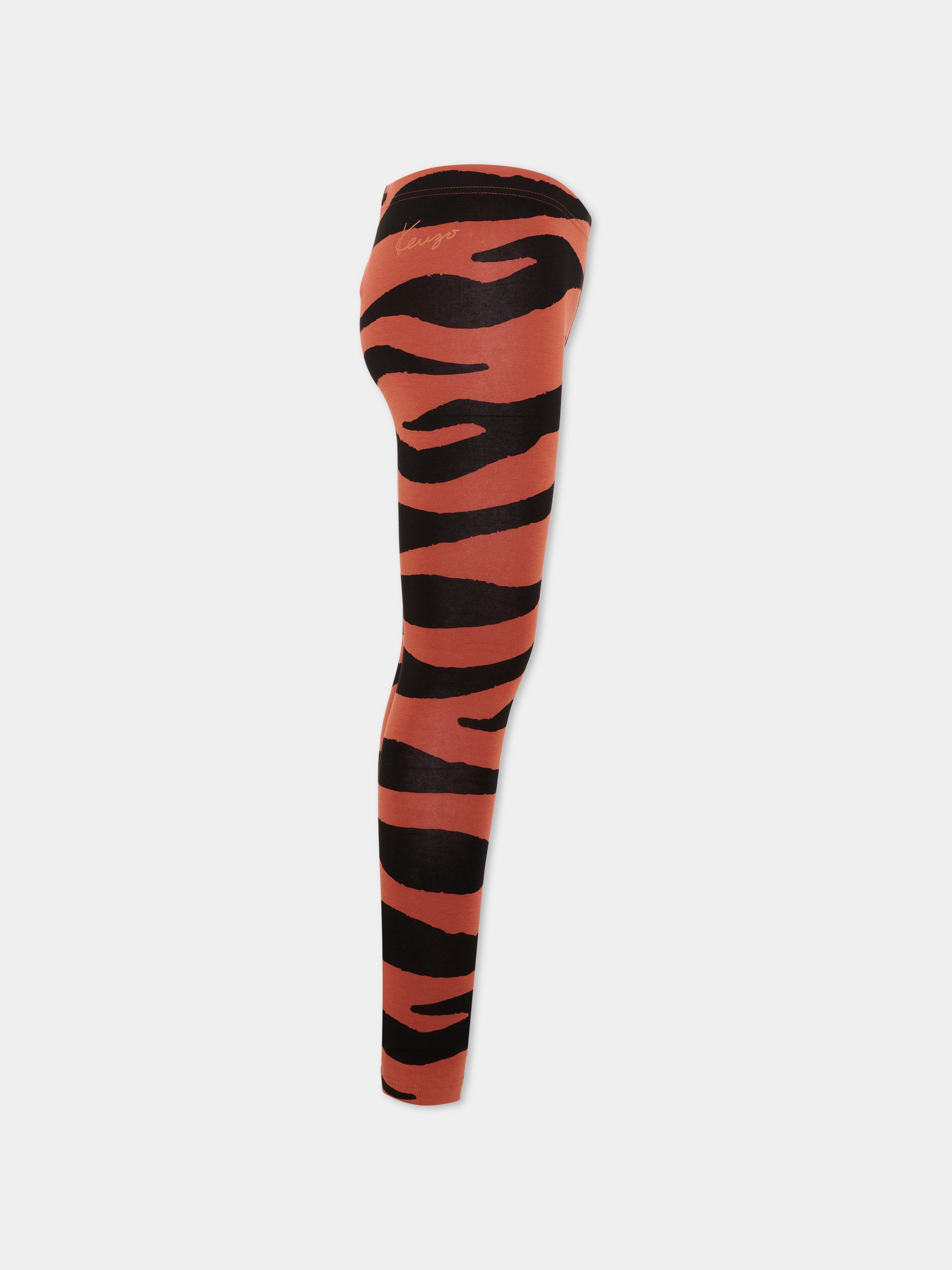 Leggings multicolor per bambina con logo,Kenzo Kids,K61964 Q50