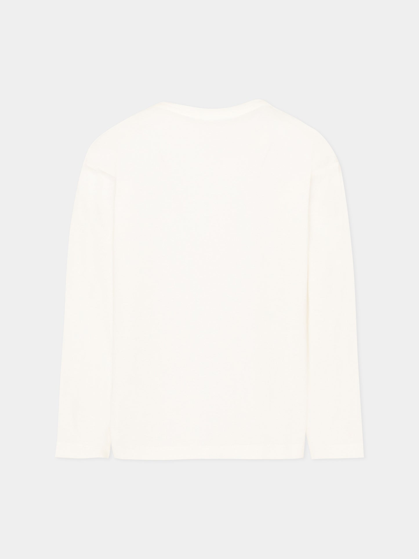 T-Shirt avorio per bambina con logo,Kenzo Kids,K62020 117