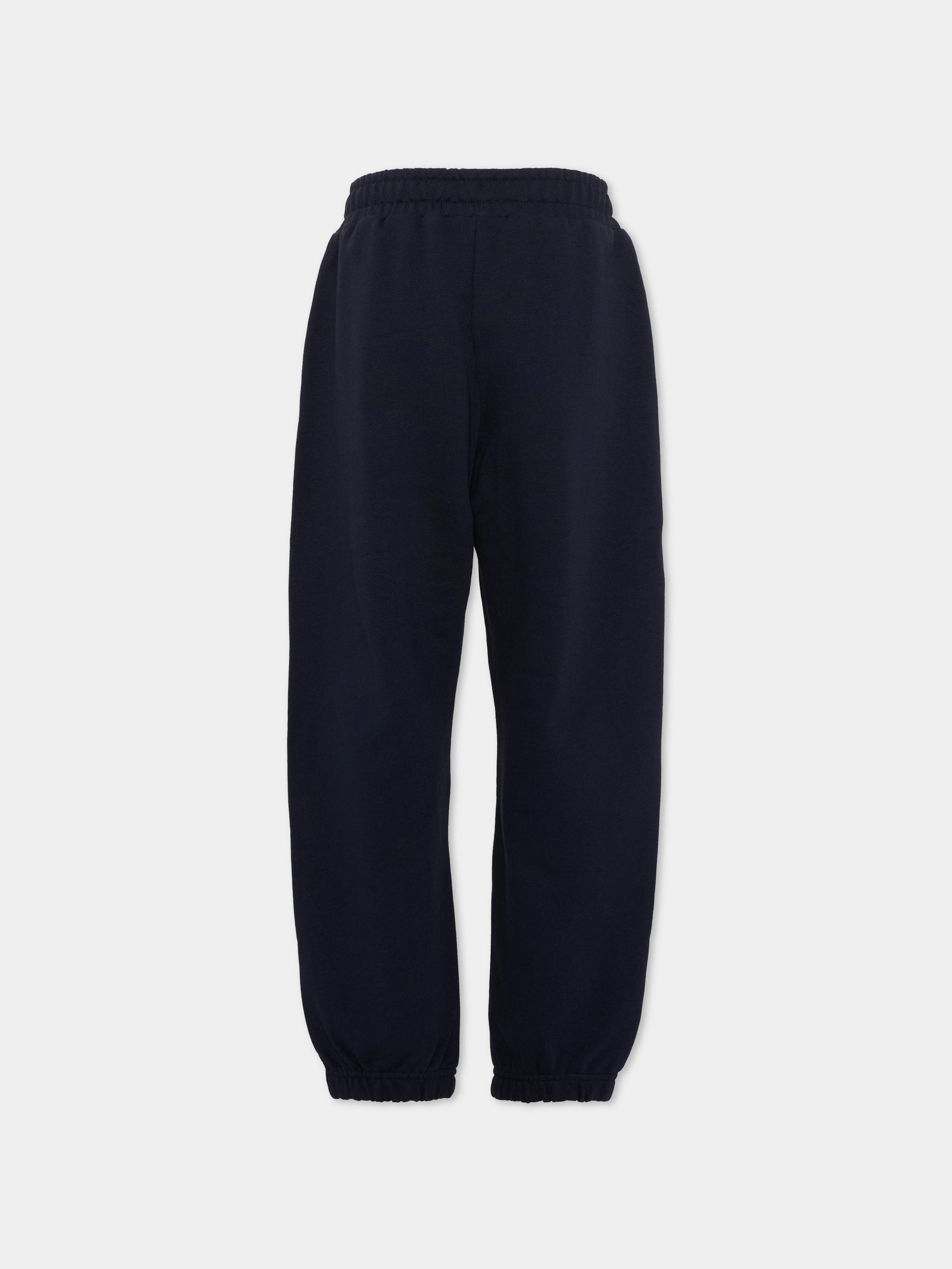 Pantaloni sportivi blu per bambini con logo,Kenzo Kids,K62026 845