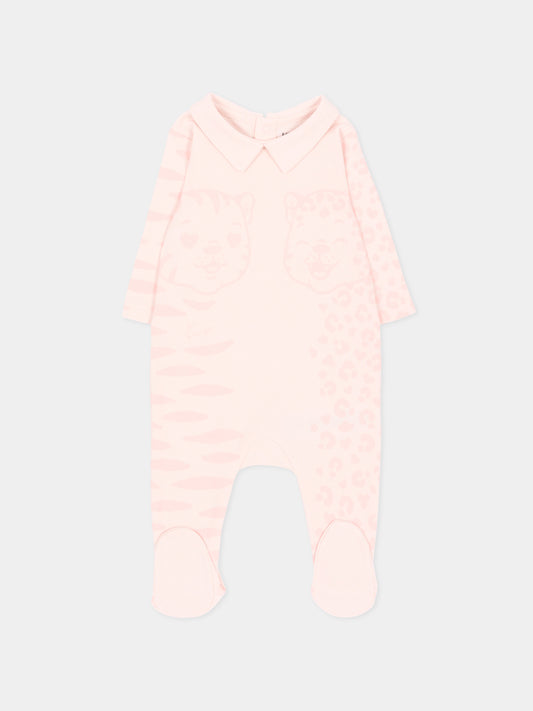 Tutina rosa per neonata con tigre,Kenzo Kids,K62097 43B