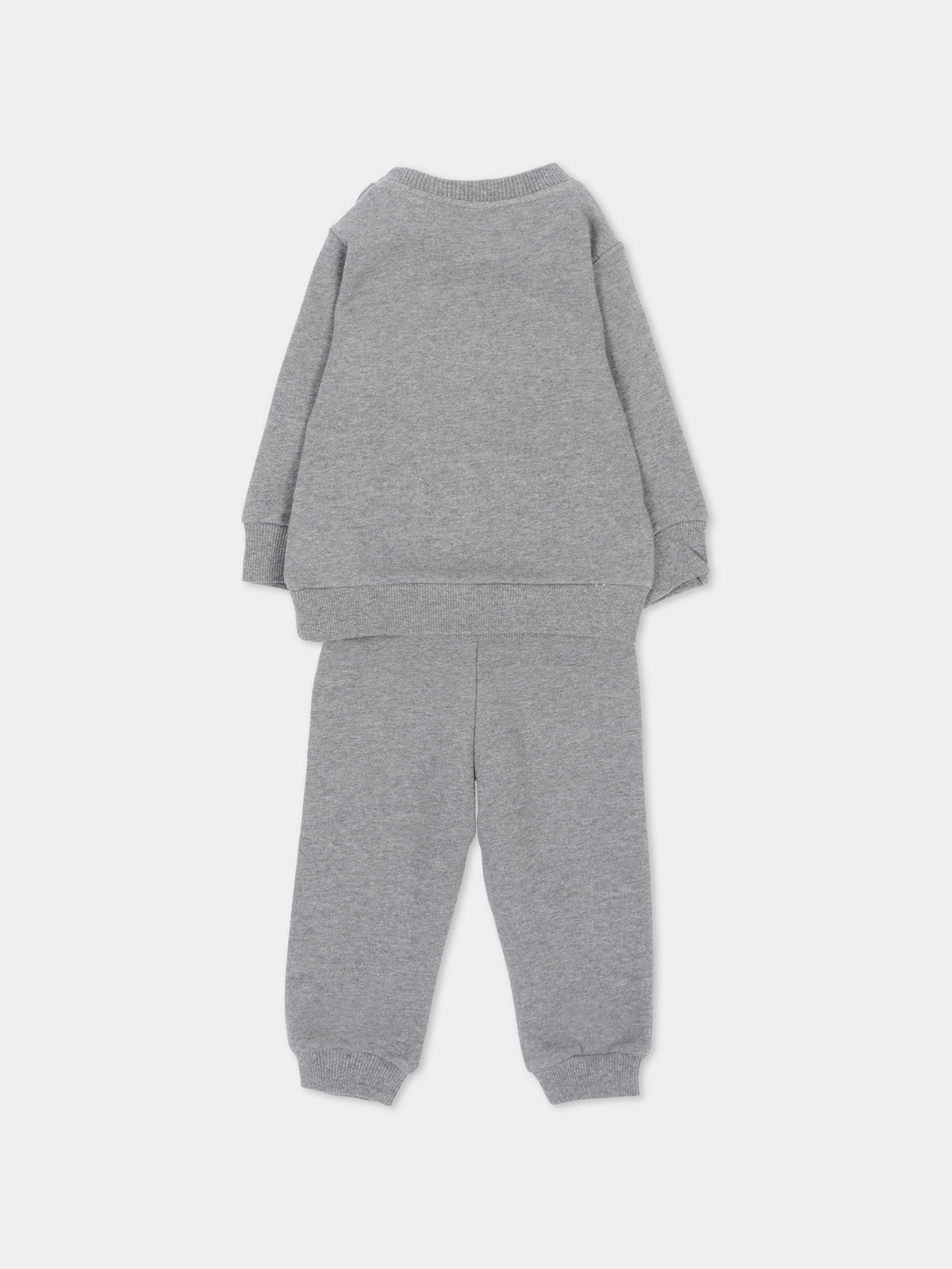 Completo sportivo lungo grigio per neonato con tigre,Kenzo Kids,K62102 A29