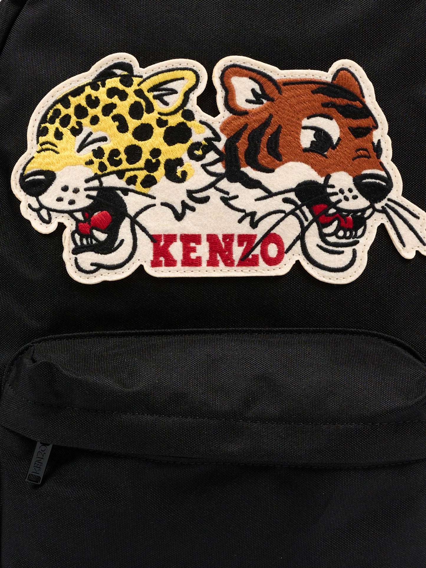 Zaino nero con ricamo logo,Kenzo Kids,K62155 09B