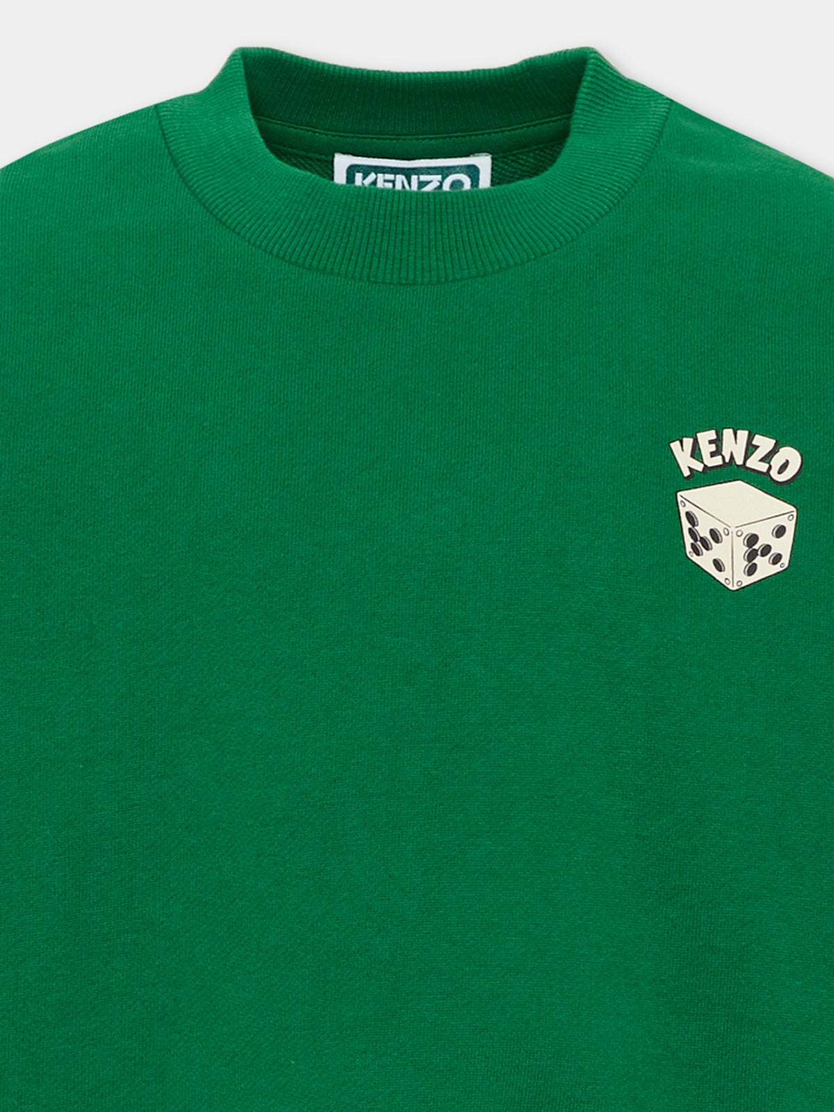 Felpa verde per bambino con elefante,Kenzo Kids,K62163 651