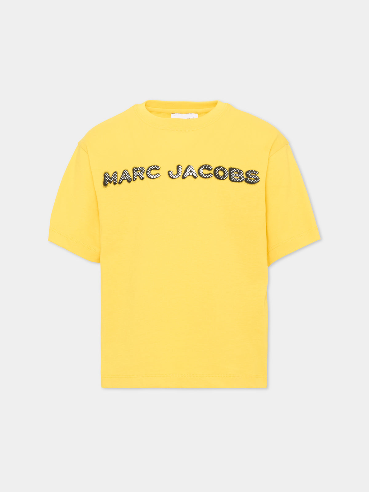 T-Shirt gialla per bambino con logo,Marc Jacobs,W61025 526