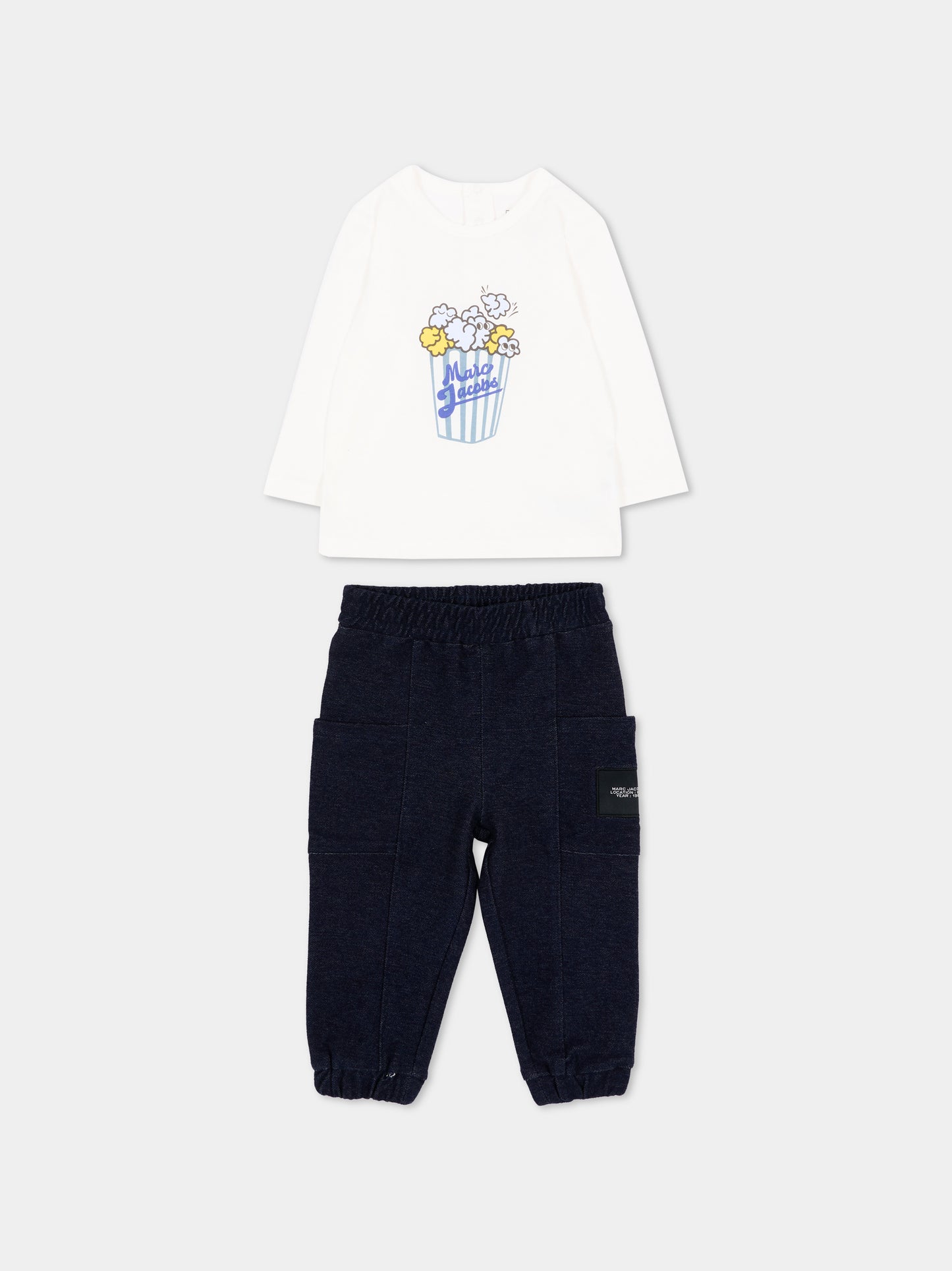 Completo sportivo lungo bianco con logo,Marc Jacobs,W61070 N58