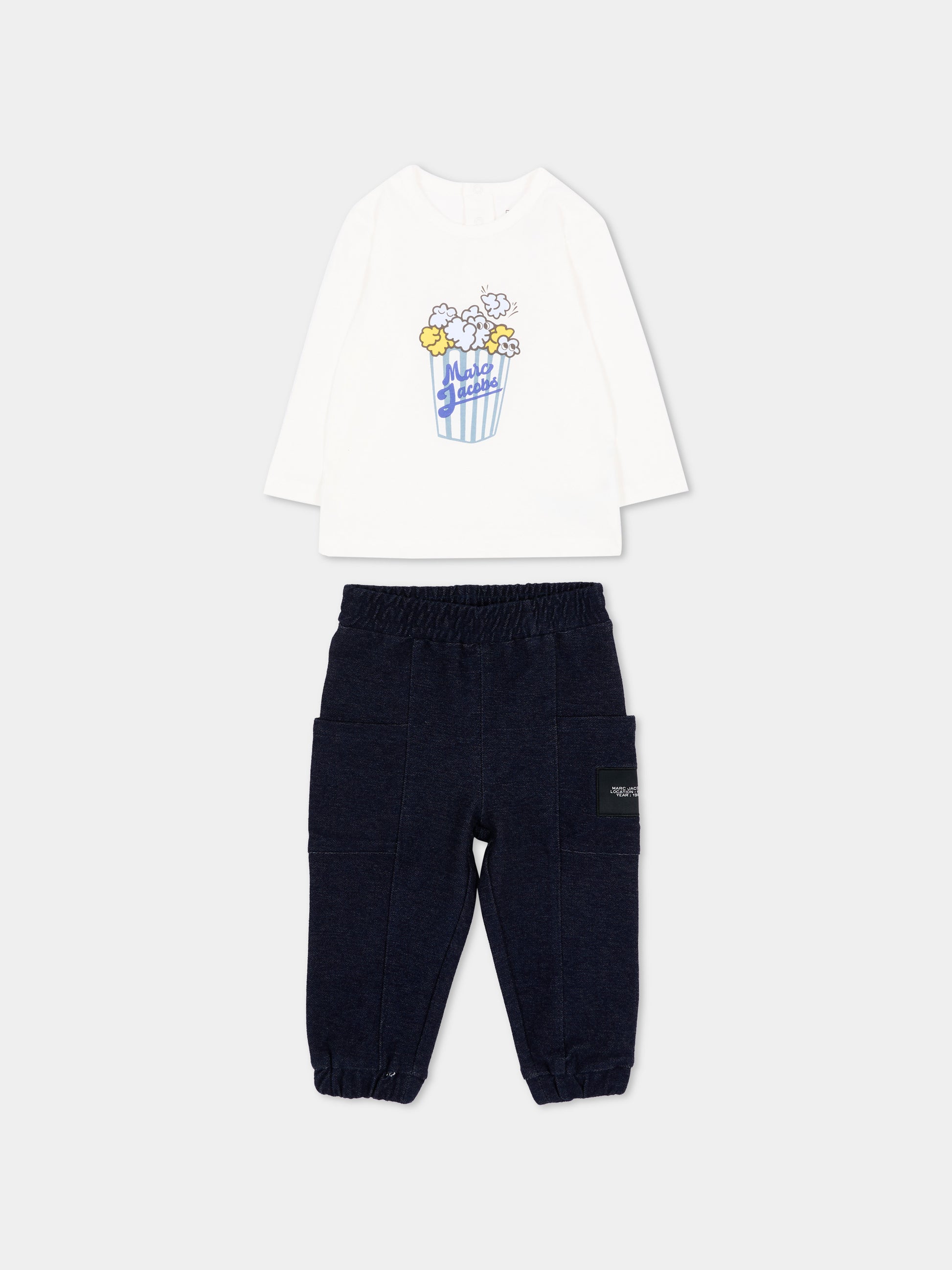 Completo sportivo lungo bianco con logo,Marc Jacobs,W61070 N58