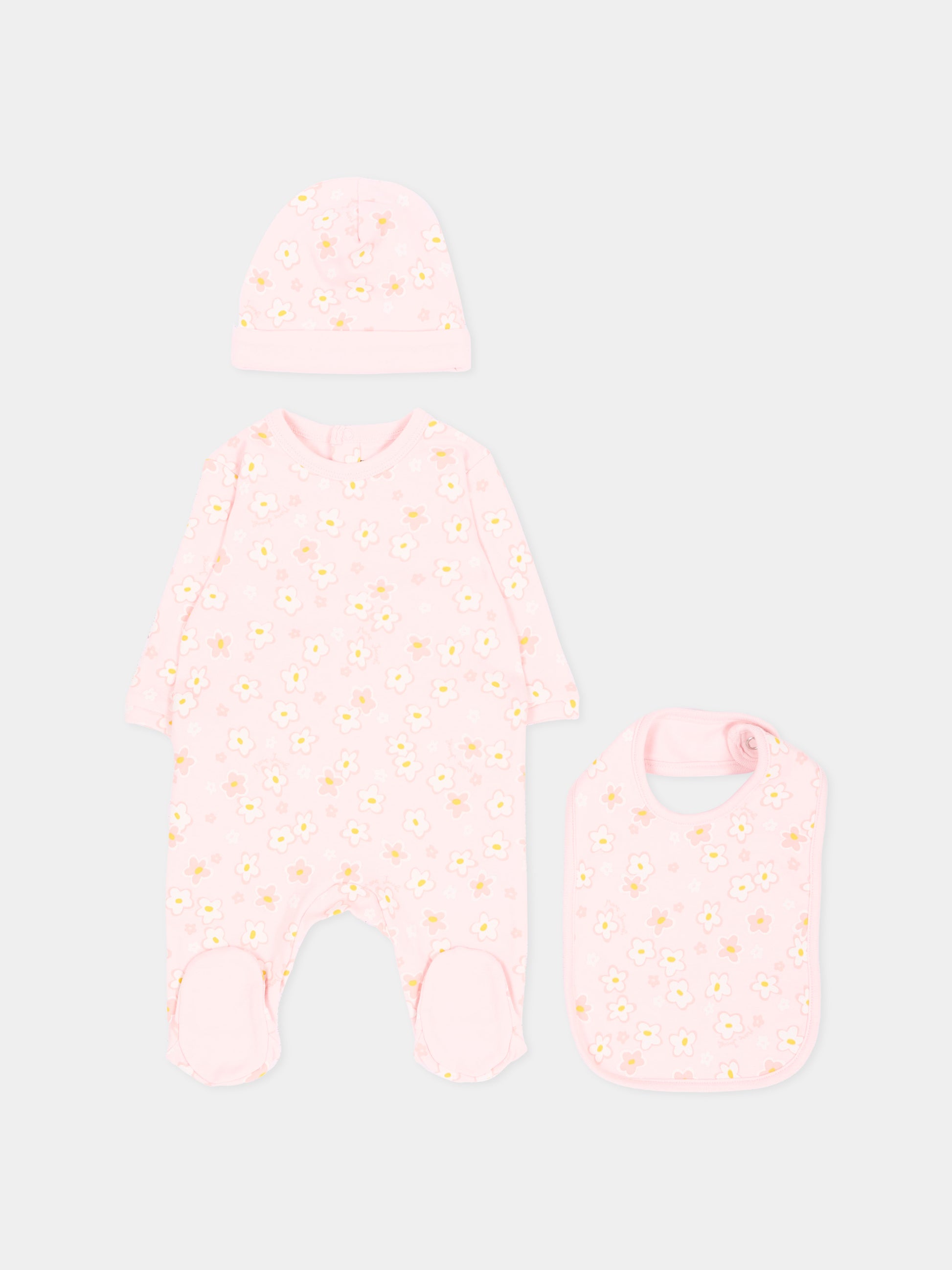 Set Tutine rosa per neonata floreale,Marc Jacobs,W61076 43M