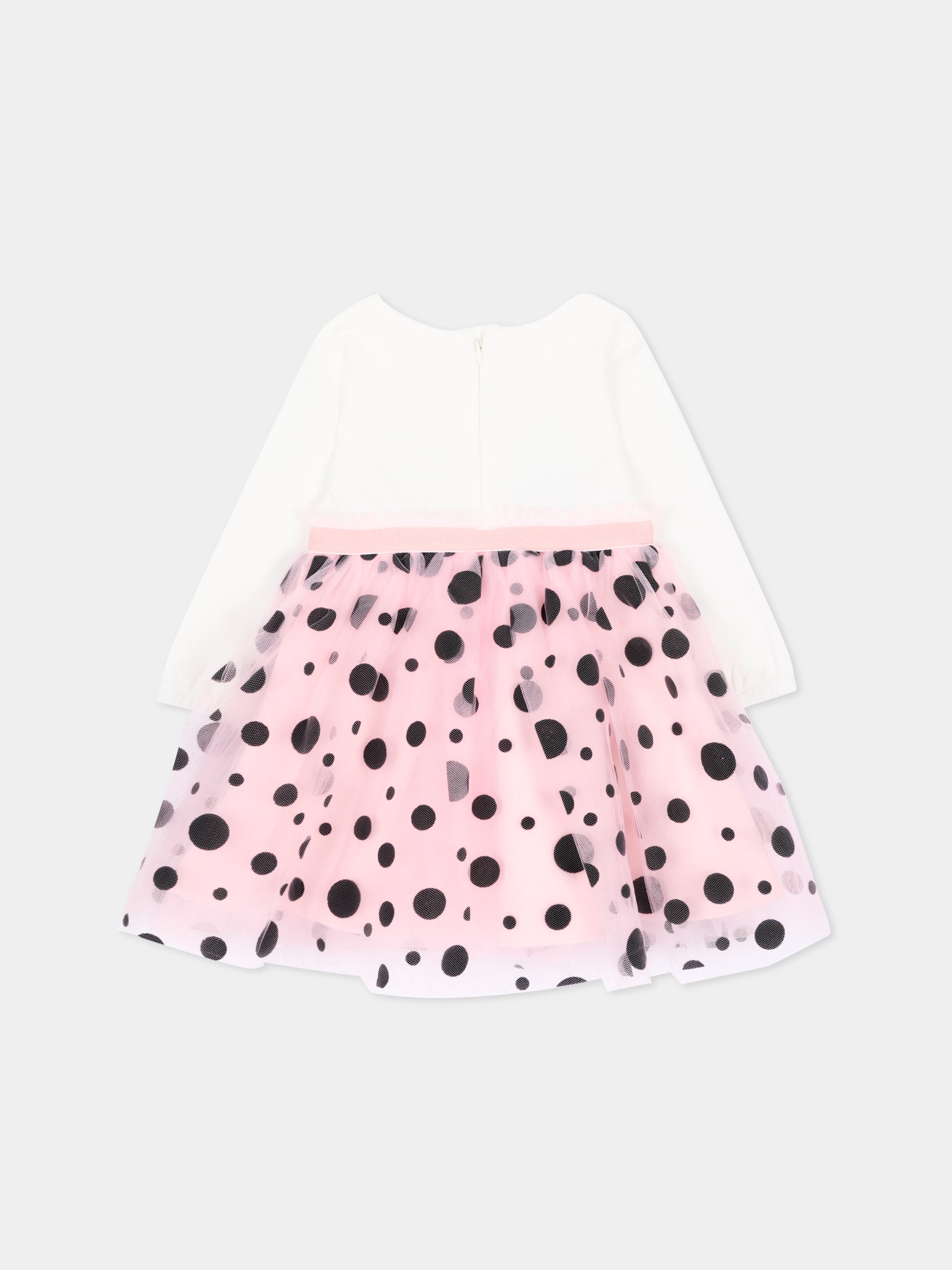 Abito elegante rosa per neonata a pois,Marc Jacobs,W61077 43M