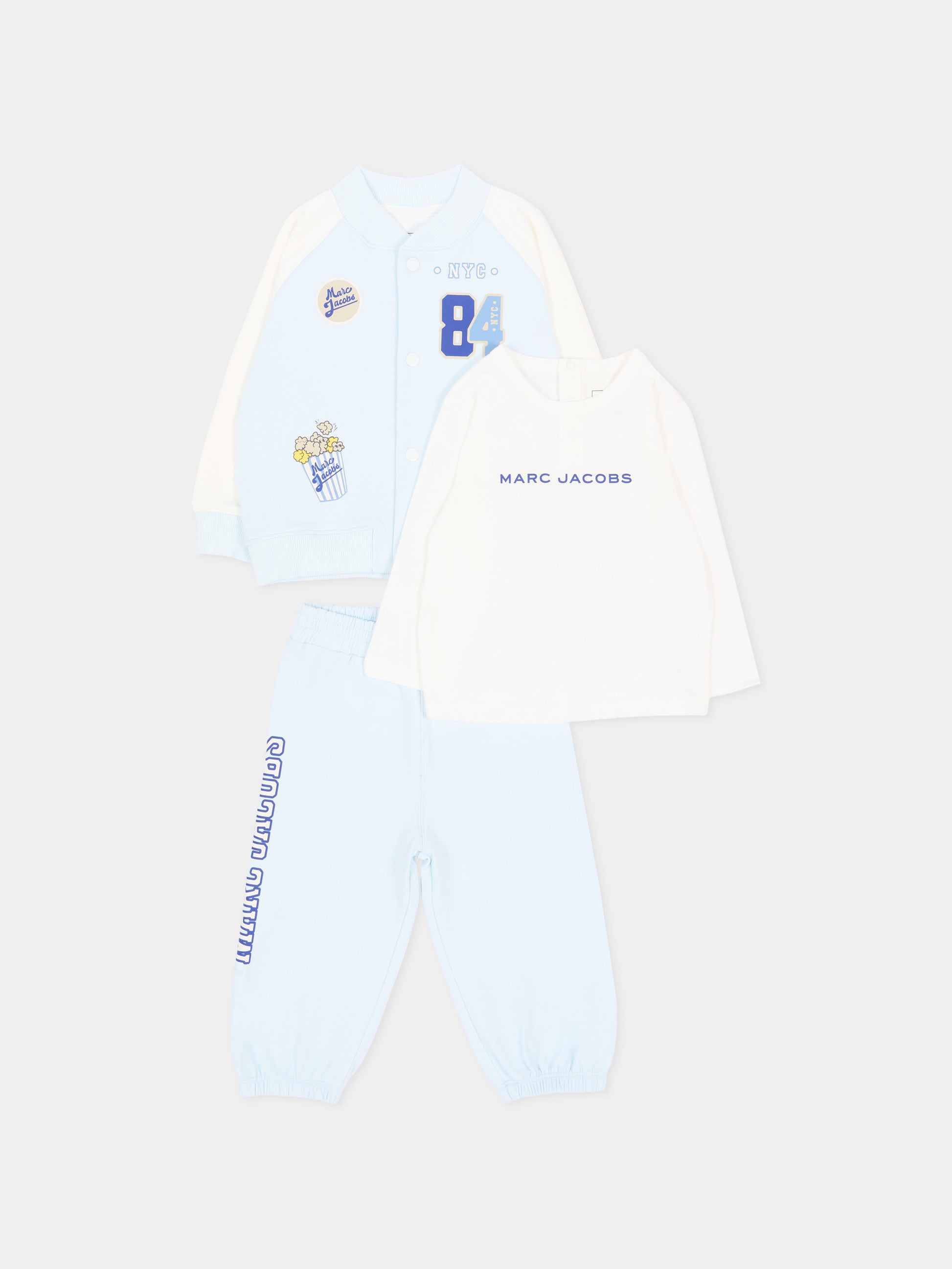 Completo sportivo lungo azzurro con logo,Marc Jacobs,W61078 77X