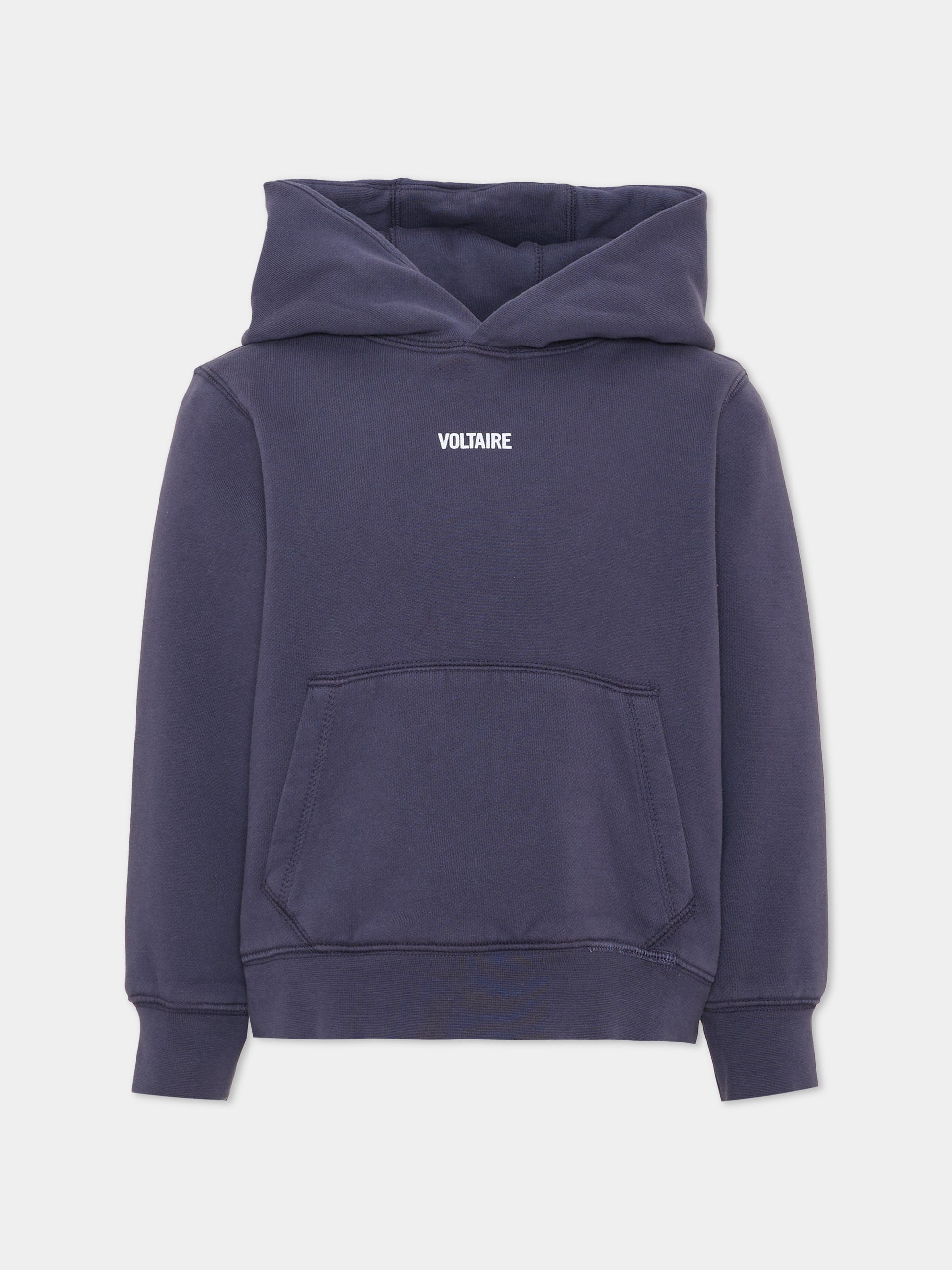 Felpa blu per bambino con logo,Zadig & Voltaire Kids,X60847 849