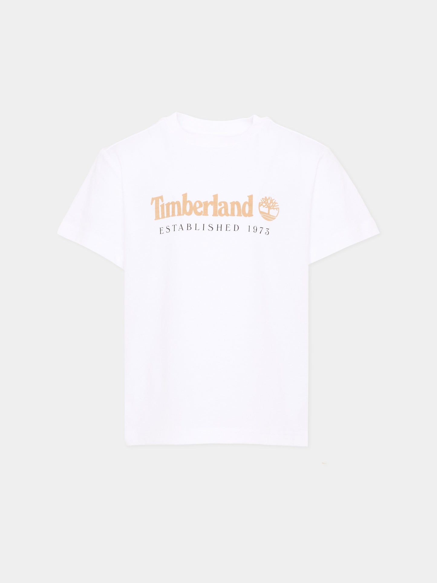 T-shirt bianca per bambino con logo,Timberland,T60968 10P