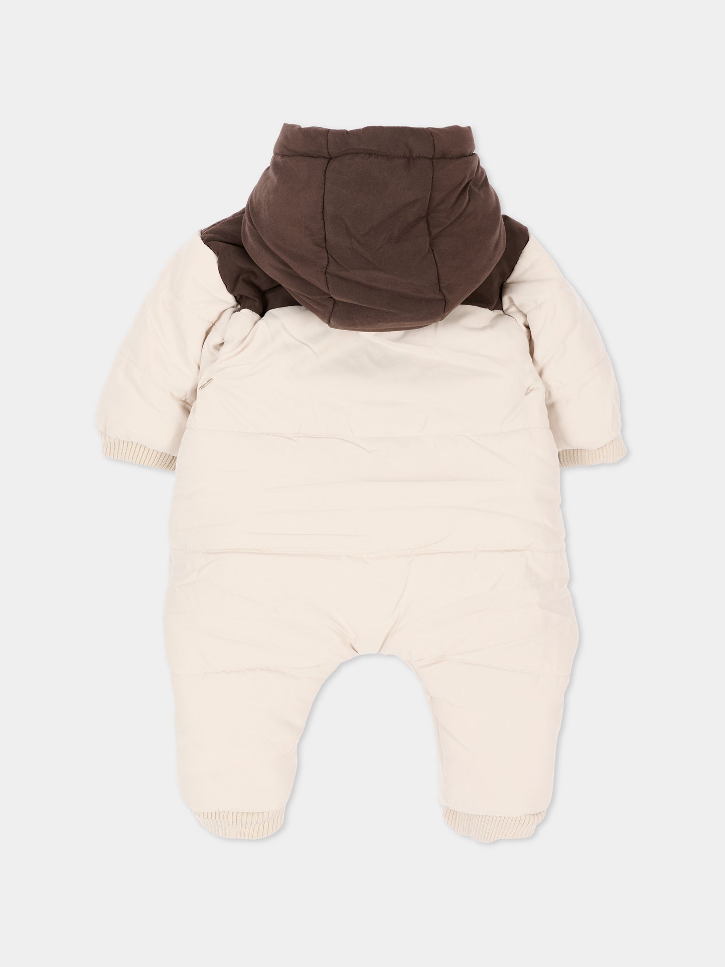 Piumino avorio per neonato con guanti e piedini,Timberland,T61010 192