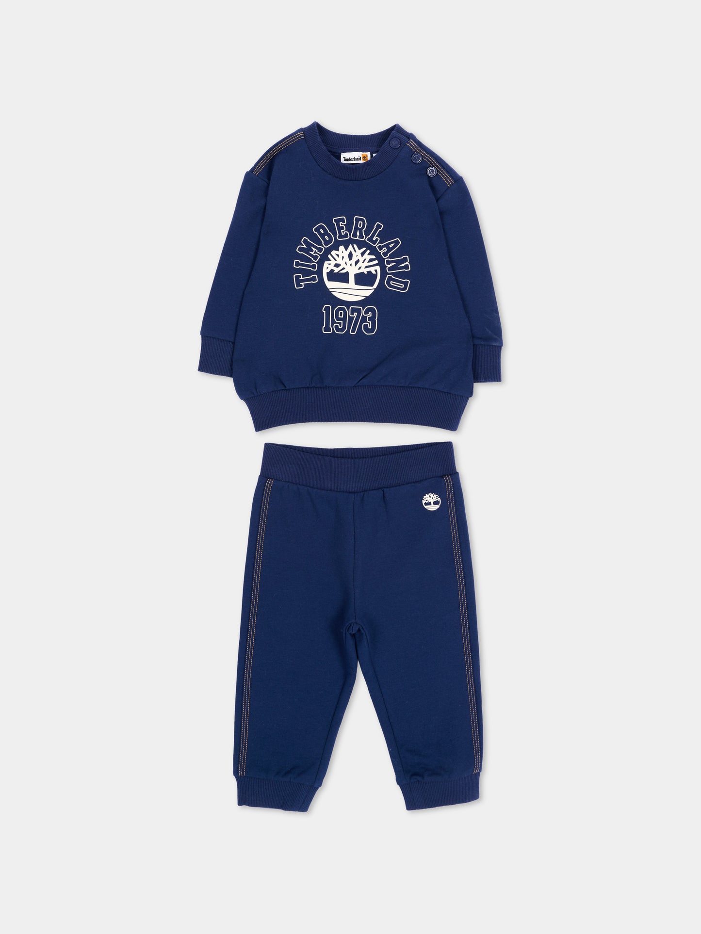 Completo sportivo lungo blu per neonato con gilet,Timberland,T61016 84N