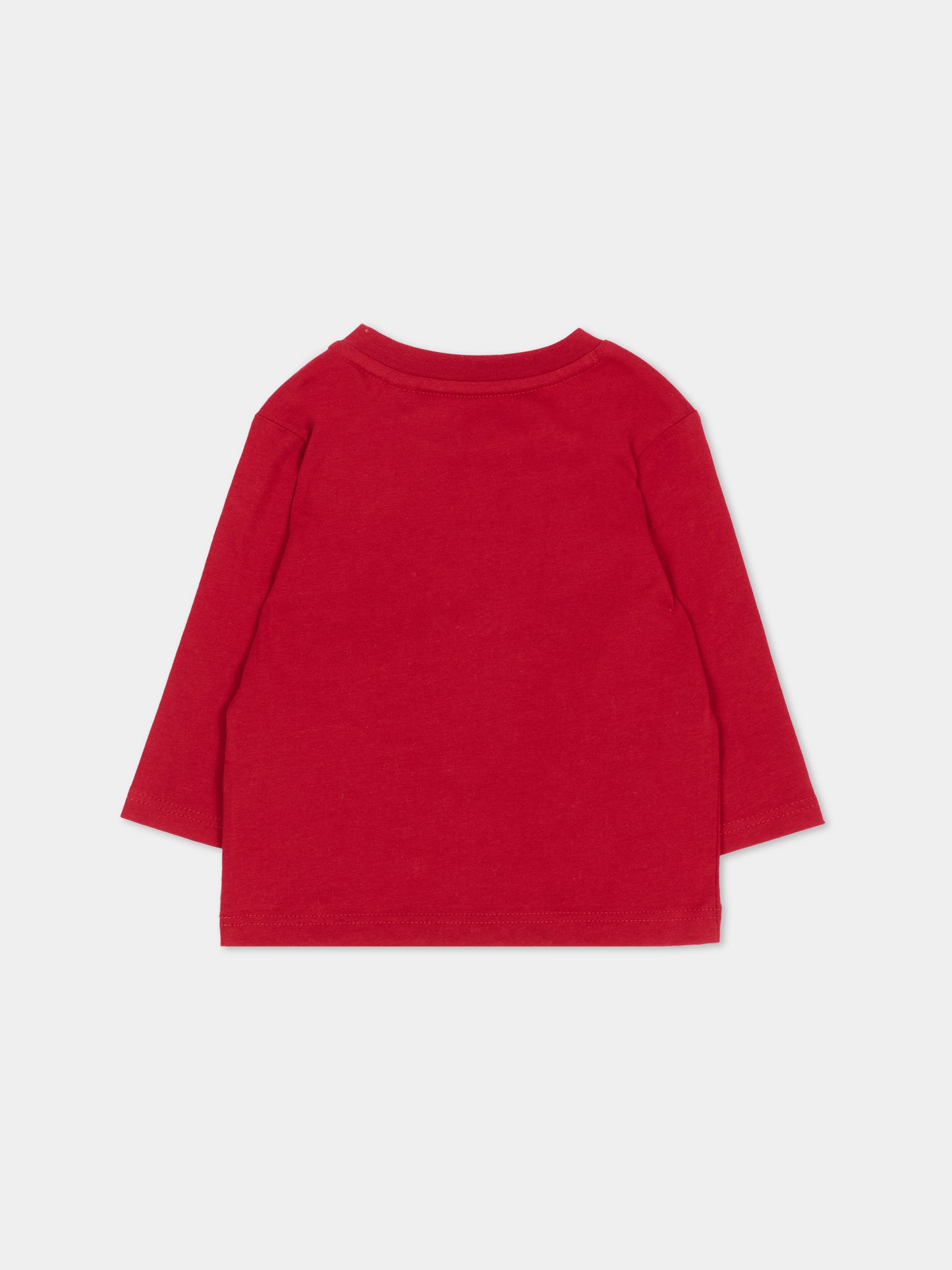 T-Shirt a manica lunga rossa per neonato con stampa,Timberland,T61030 974