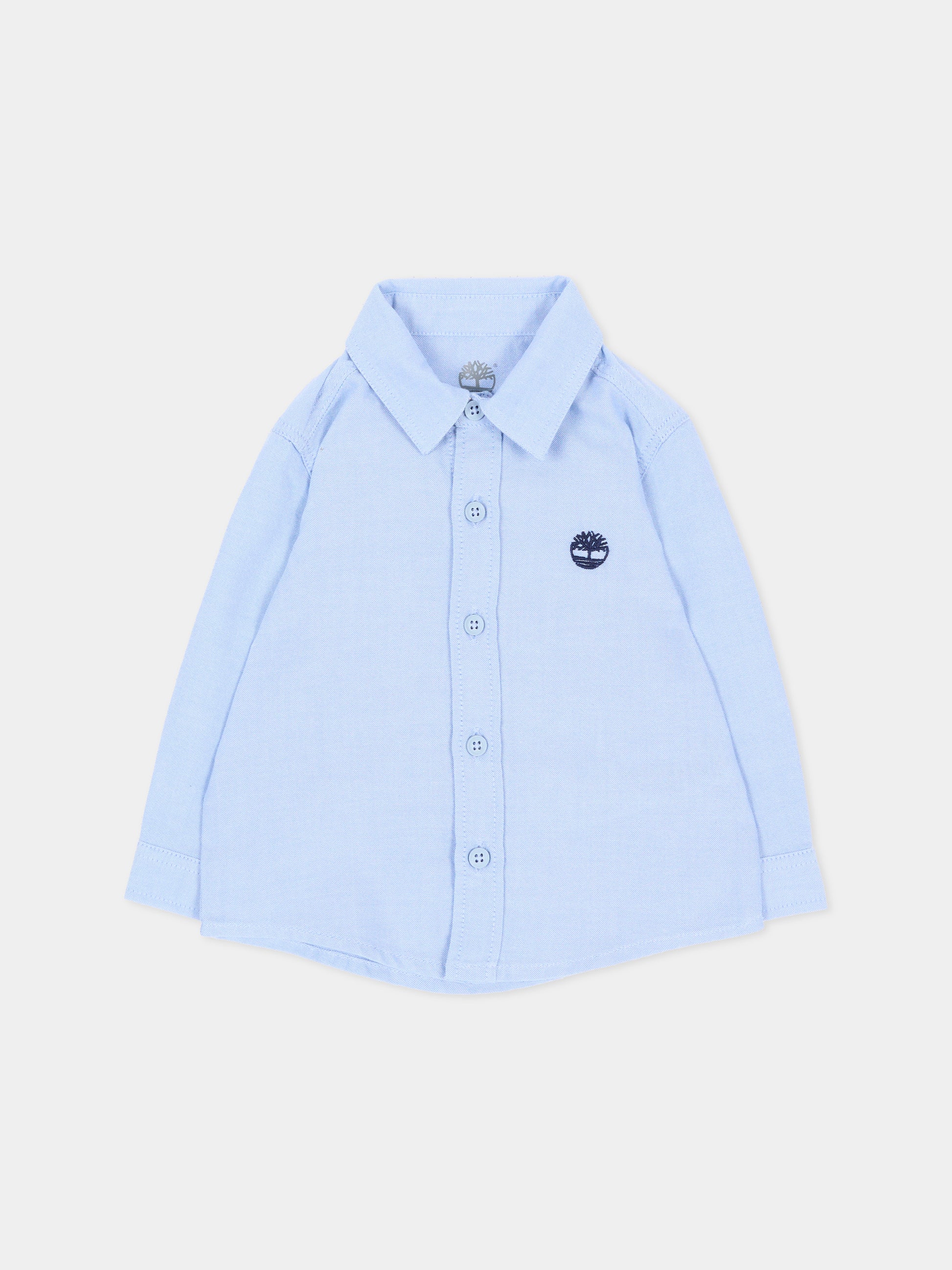 Camicia a manica lunga celeste per neonato,Timberland,T61040 78C