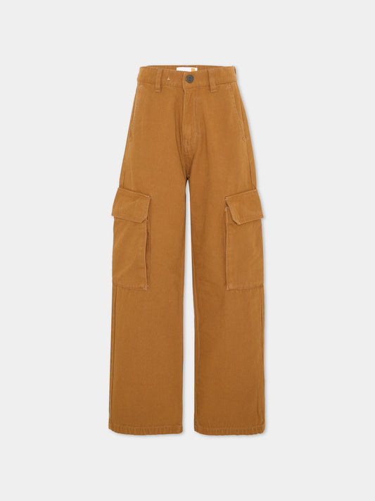 Pantalone marrone per bambino cargo,Timberland,T61079 325