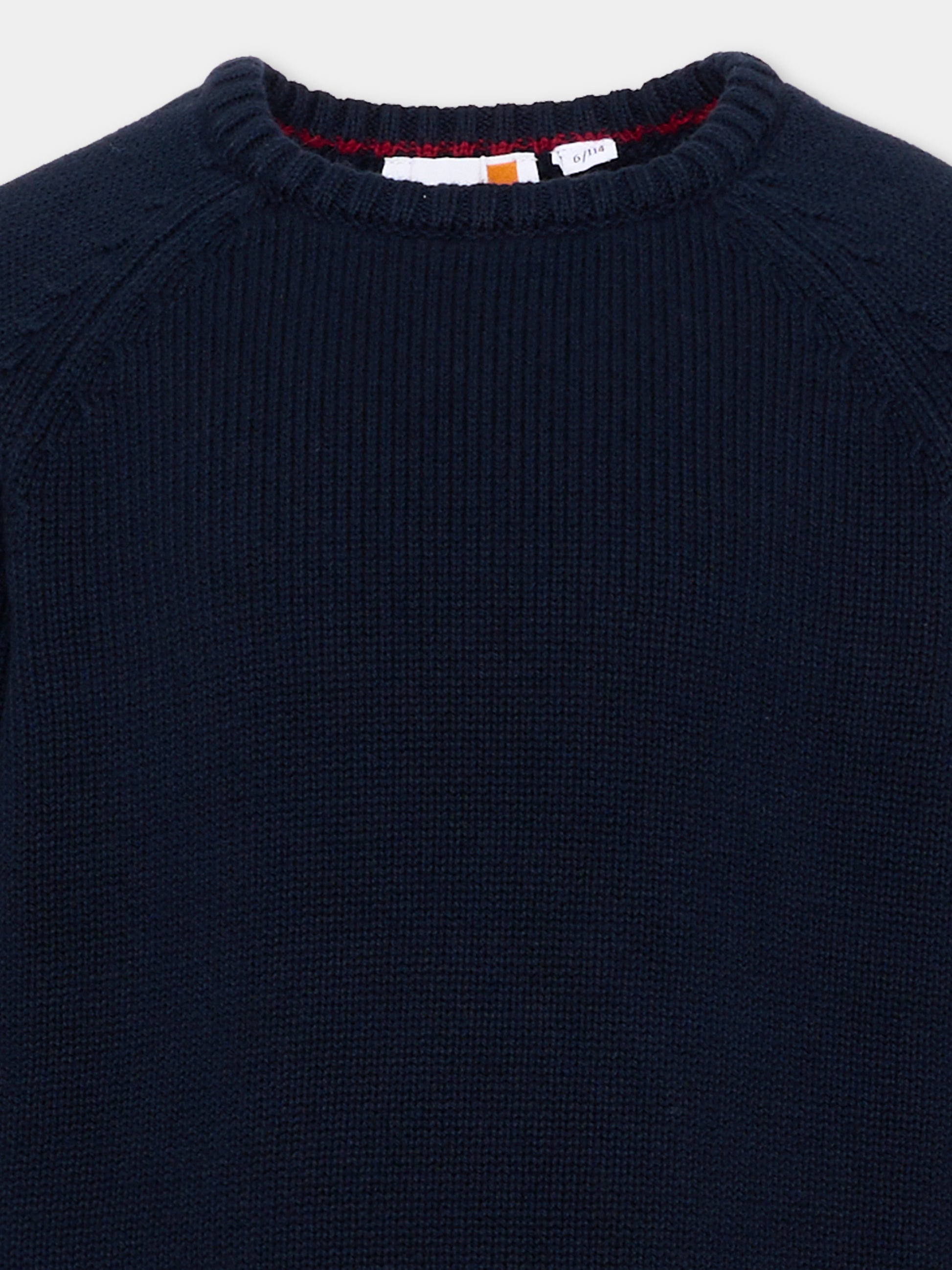 Maglione blu per bambino con logo,Timberland,T61081 849