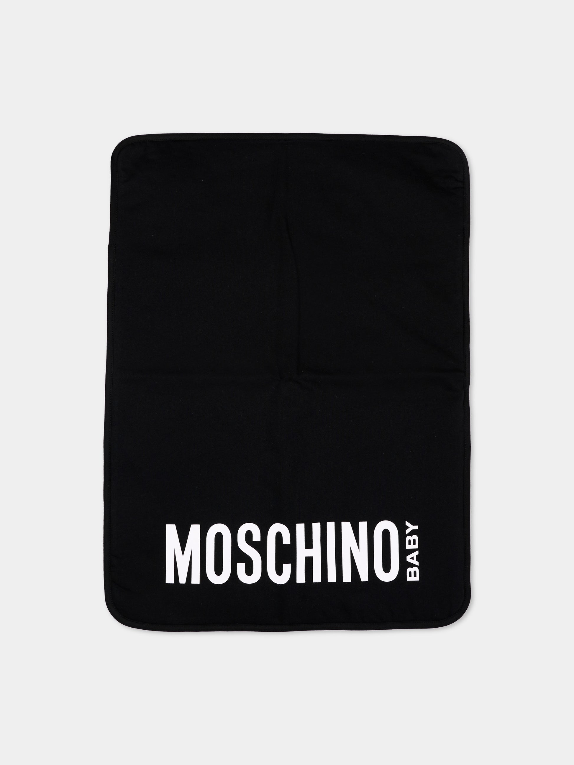 Borsa mamma nera per neonati con Teddy Bear,Moschino Kids,M5X03D LCA40 60100