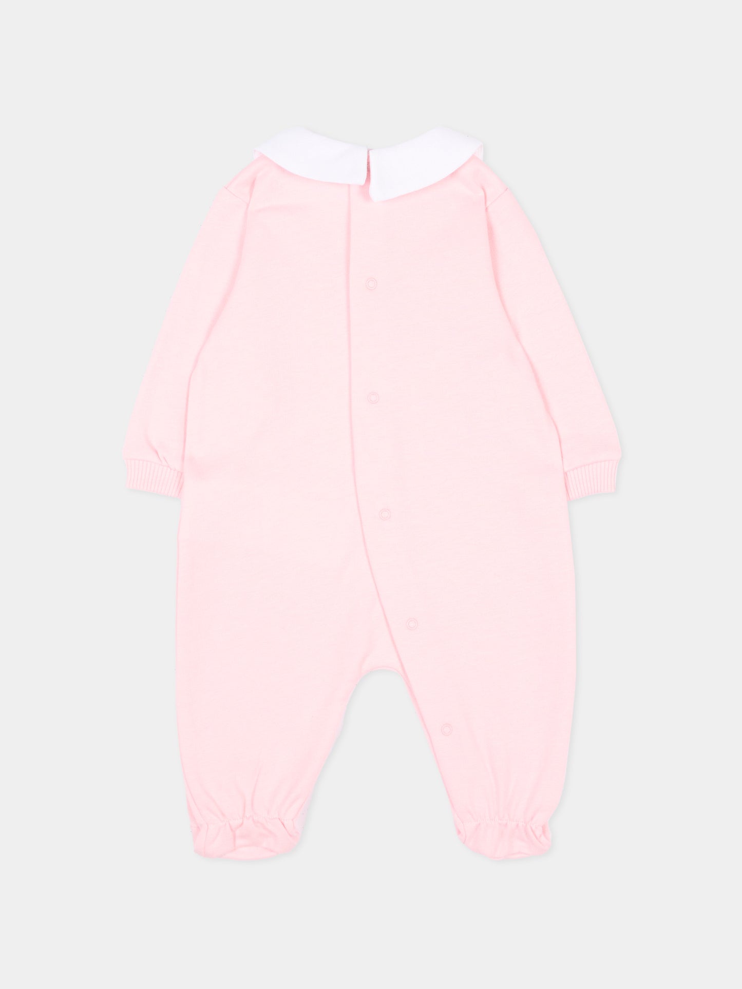 Tutina rosa per neonata con Teddy Bear,Moschino Kids,M5Y037 LCA40 50209