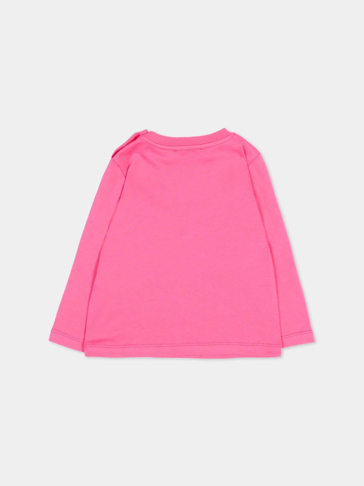 T-Shirt fucsia per neonata con Teddy Bear,Moschino Kids,MNO014 LAA58 51450