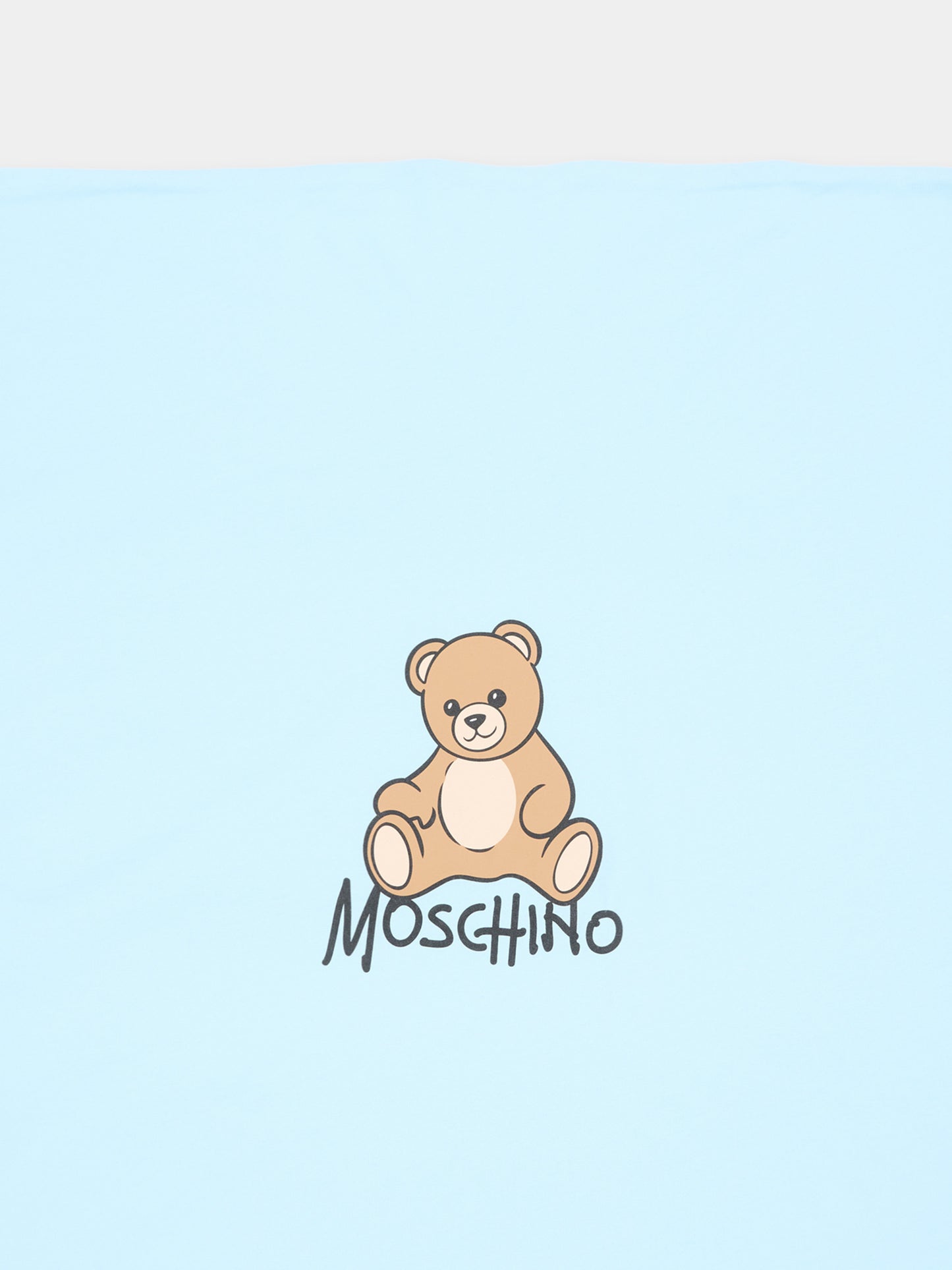 Coperta azzurra per neonato con Teddy Bear,Moschino Kids,MTB00F LCA40 40304