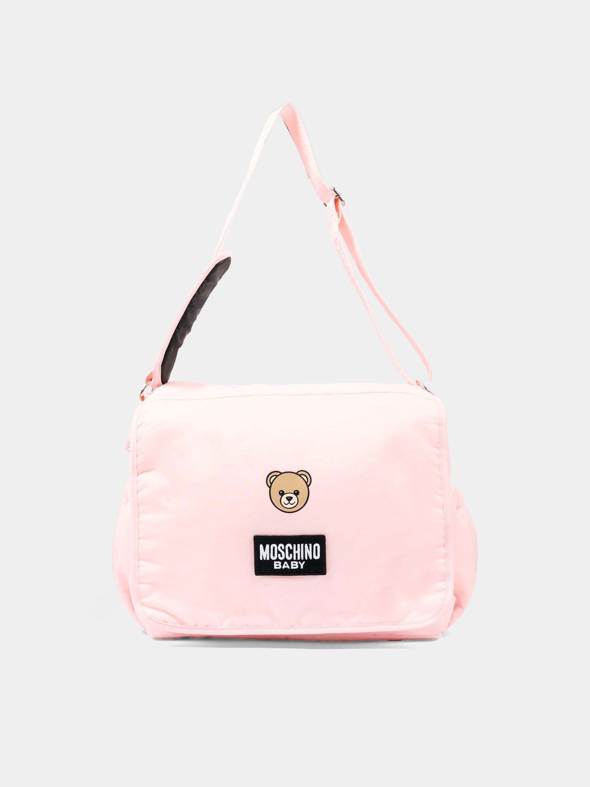 Borsa mamma rosa per neonata con logo,Moschino Kids,MUX05Y L3AC5 50209