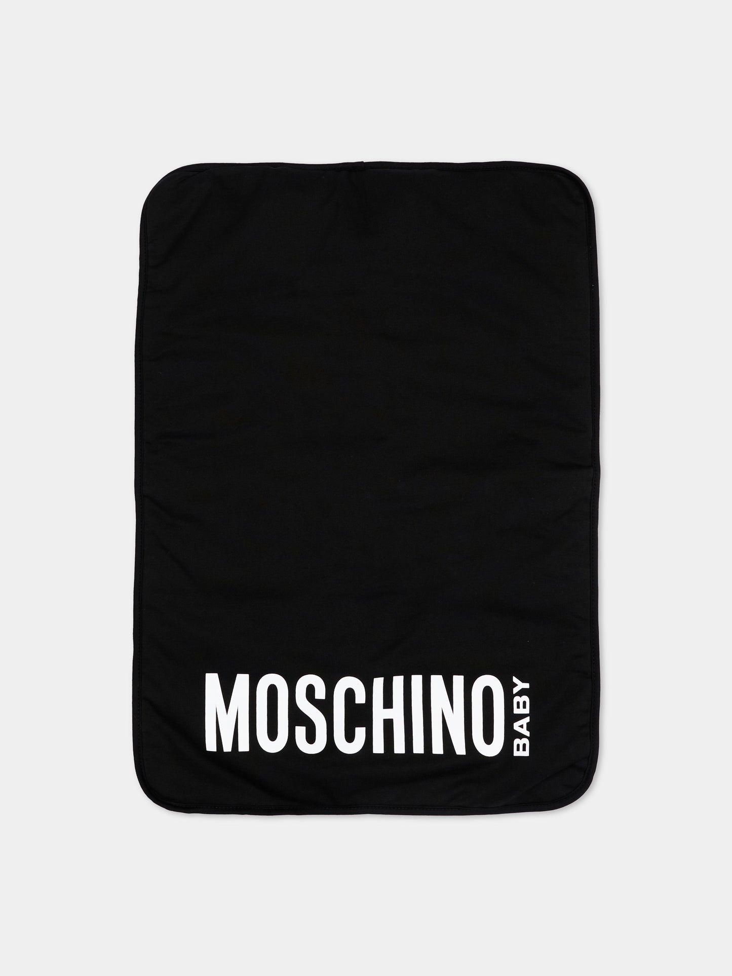 Borsa mamma nera per neonati con logo,Moschino Kids,MUX05Y L3AC5 60100