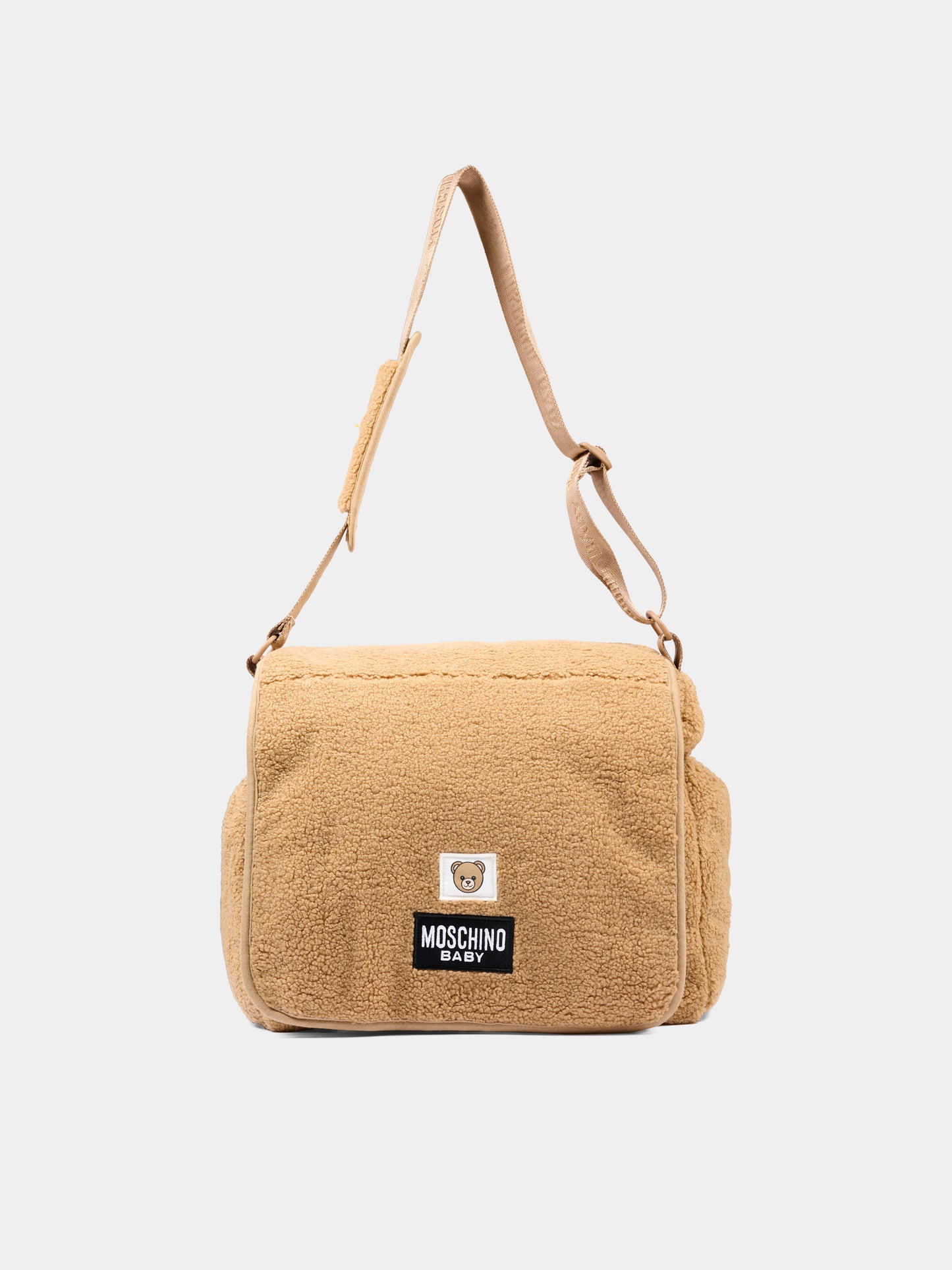 Borsa mamma beige per neonati con logo,Moschino Kids,MUX060 LIA00 20351