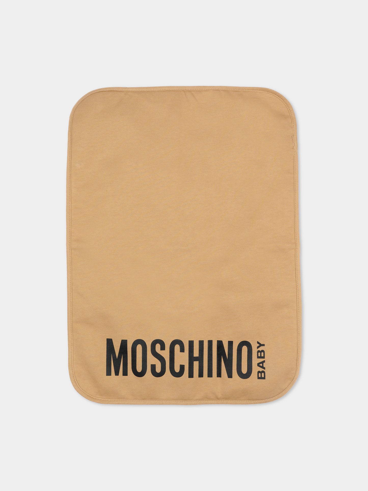 Borsa mamma beige per neonati con logo,Moschino Kids,MUX060 LIA00 20351