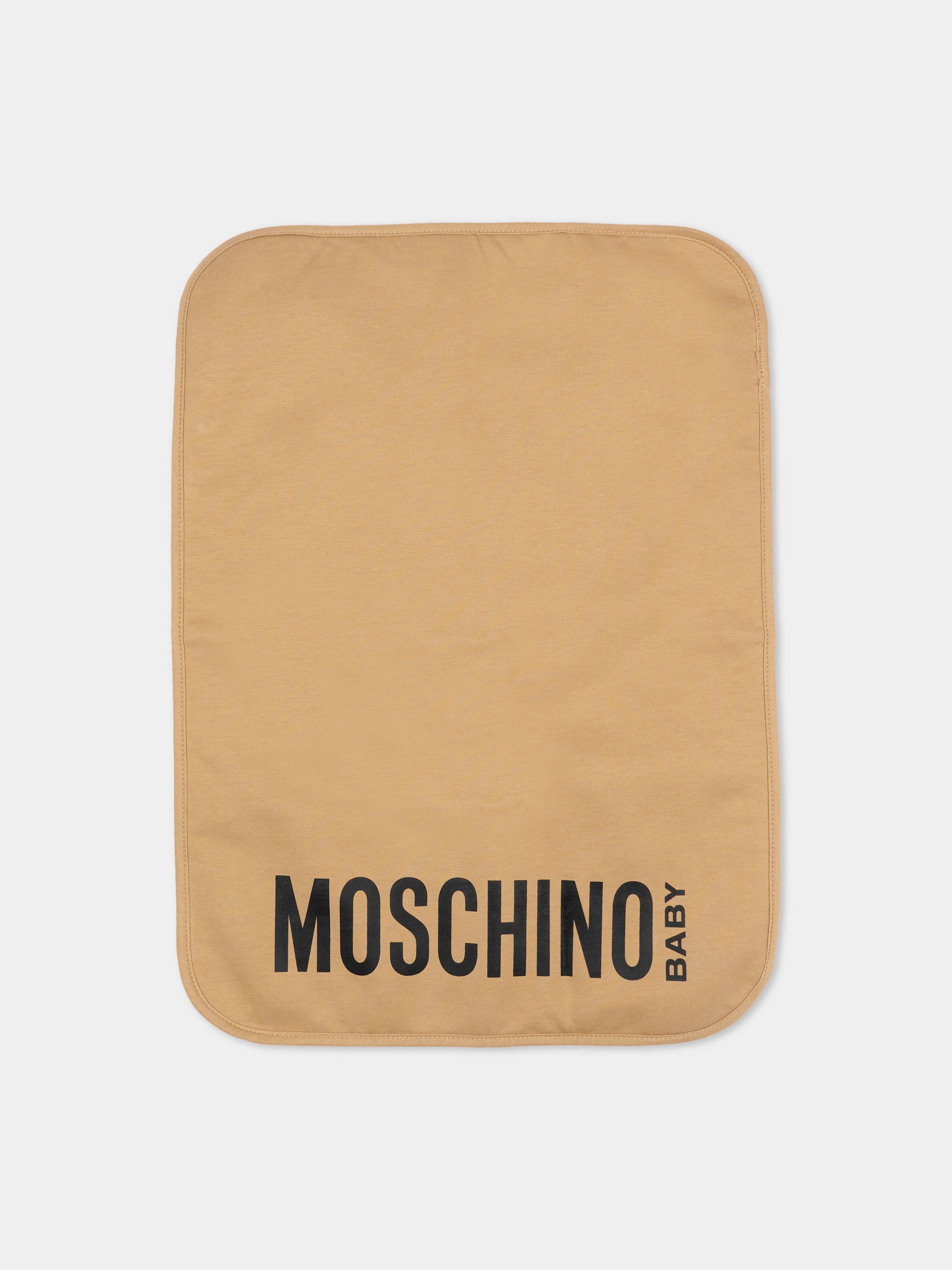 Borsa mamma beige per neonati con logo,Moschino Kids,MUX060 LIA00 20351