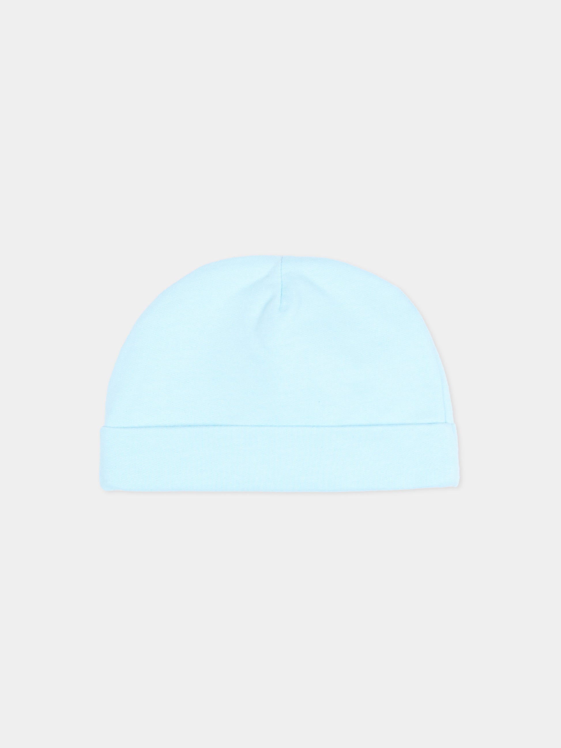 Cappello azzurro per neonato con Teddy Bear,Moschino Kids,MUX066 LCA40 40304