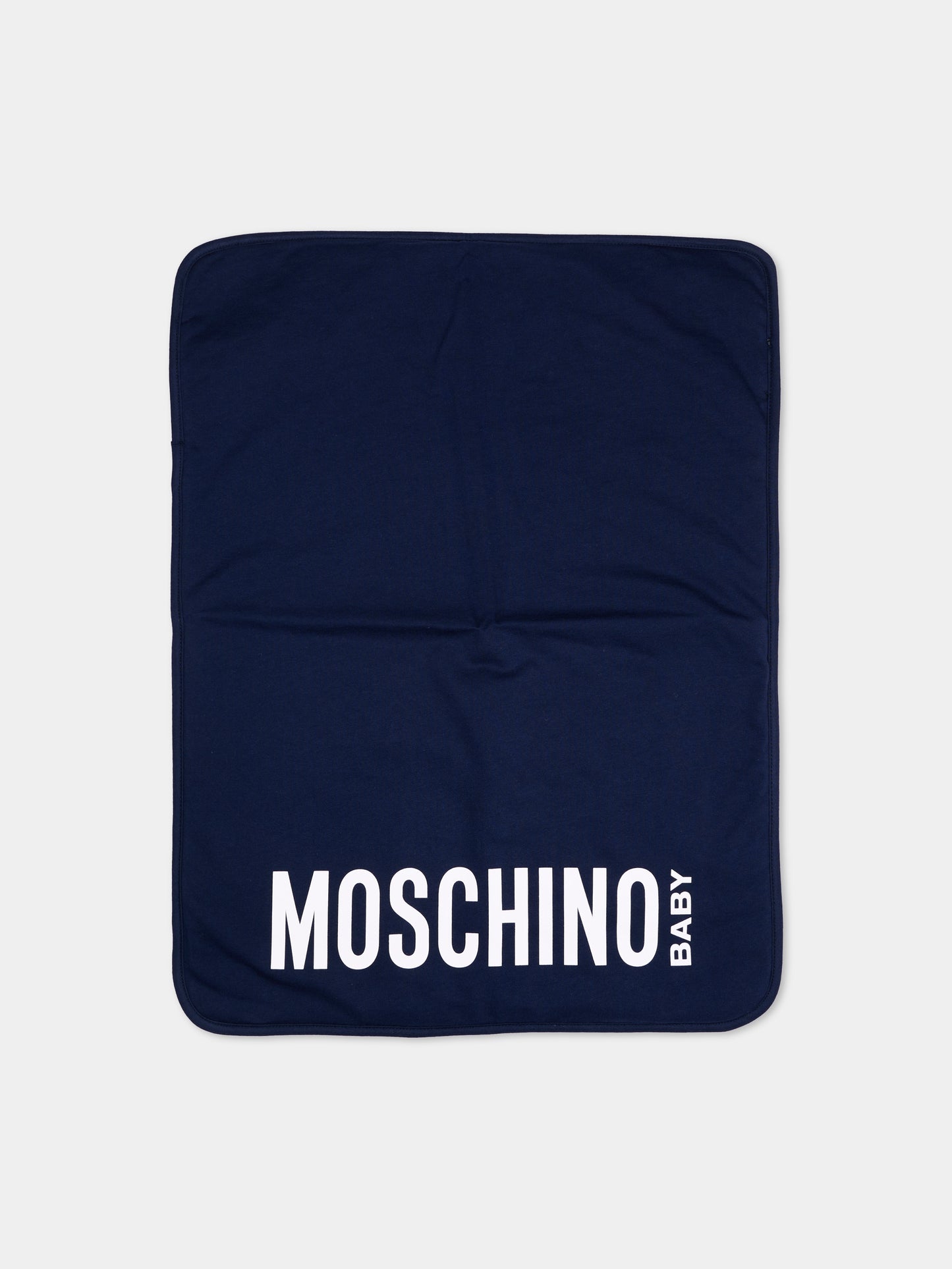 Borsa mamma blu per neonati con Teddy Bear,Moschino Kids,MUX067 LCA40 40016