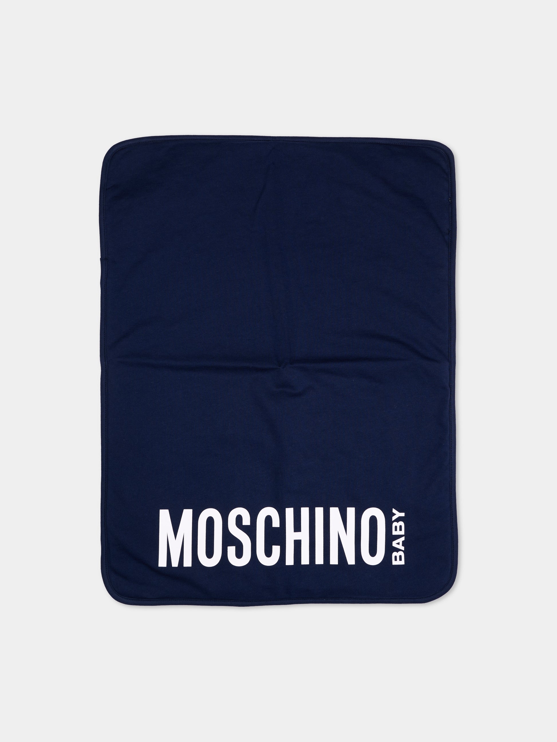 Borsa mamma blu per neonati con Teddy Bear,Moschino Kids,MUX067 LCA40 40016