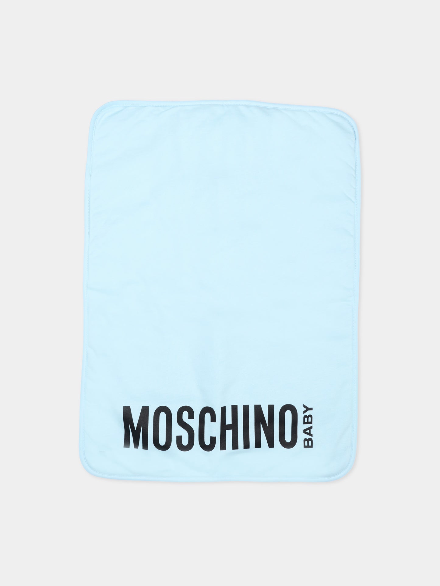 Borsa mamma azzurra per neonato con Teddy Bear,Moschino Kids,MUX067 LCA40 40304