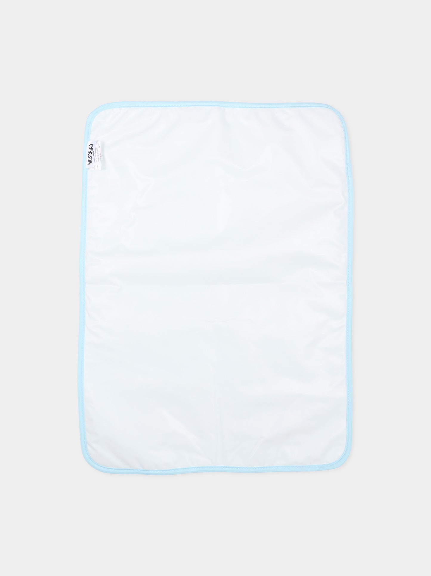 Borsa mamma azzurra per neonato con Teddy Bear,Moschino Kids,MUX067 LCA40 40304