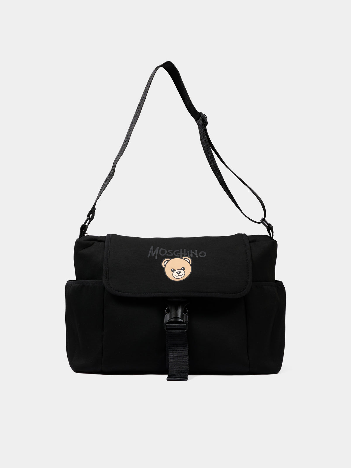 Borsa mamma nera per neonati con logo,Moschino Kids,MUX069 LDA32 60100