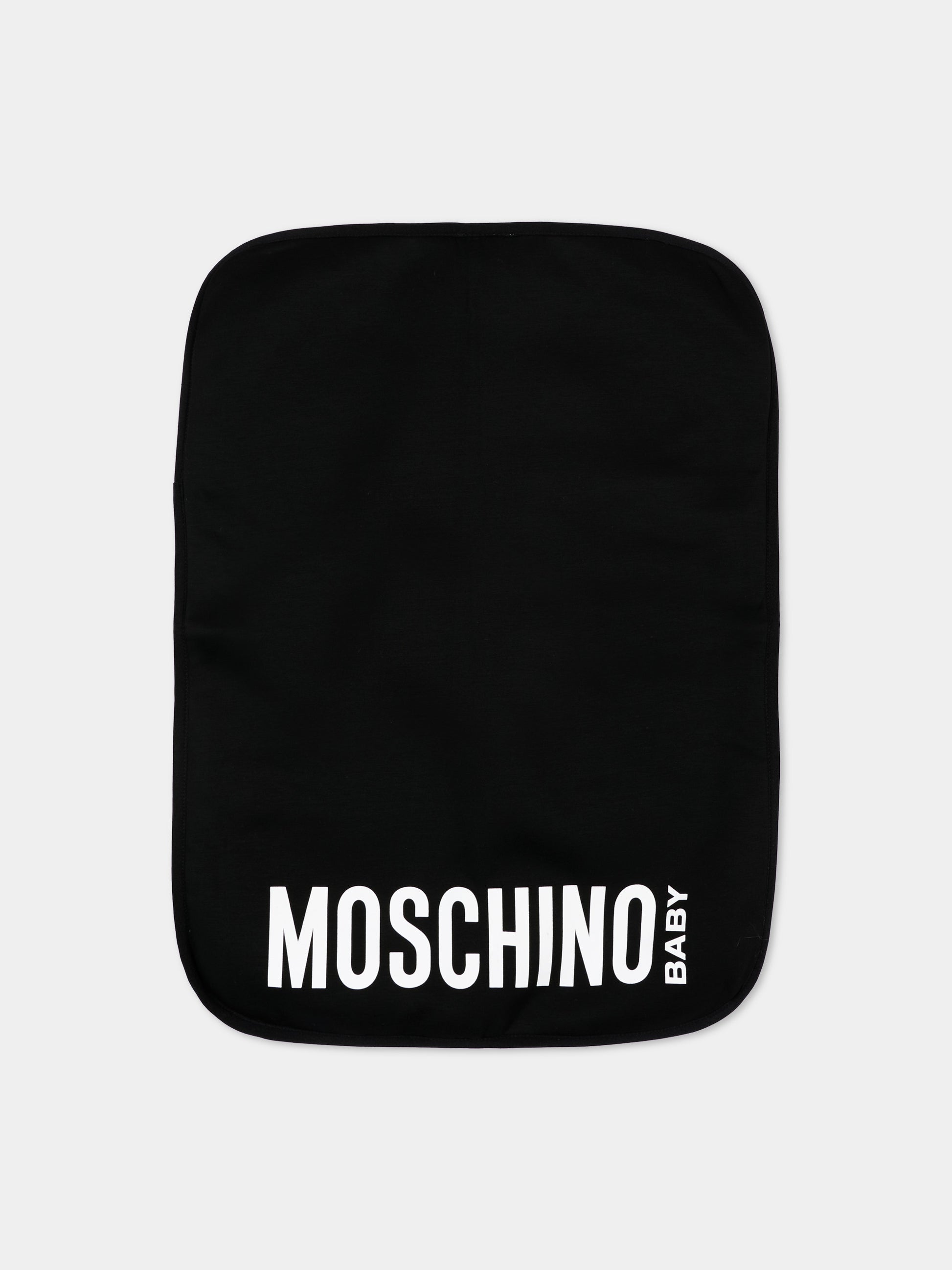 Borsa mamma nera per neonato con logo,Moschino Kids,MUX069 LDA32 60100