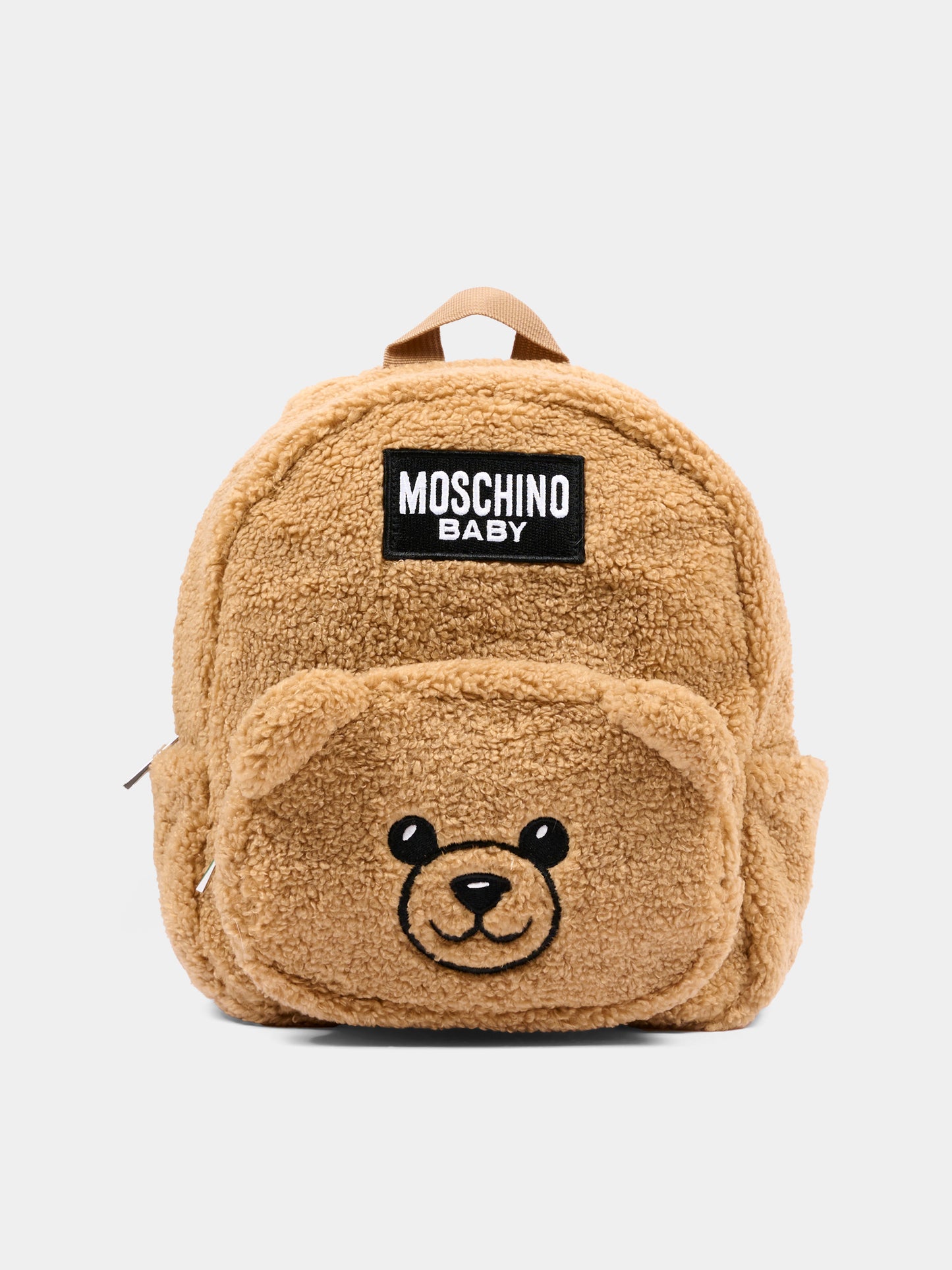 Zaino beige per neonato con logo,Moschino Kids,MUX06A LIA00 20351