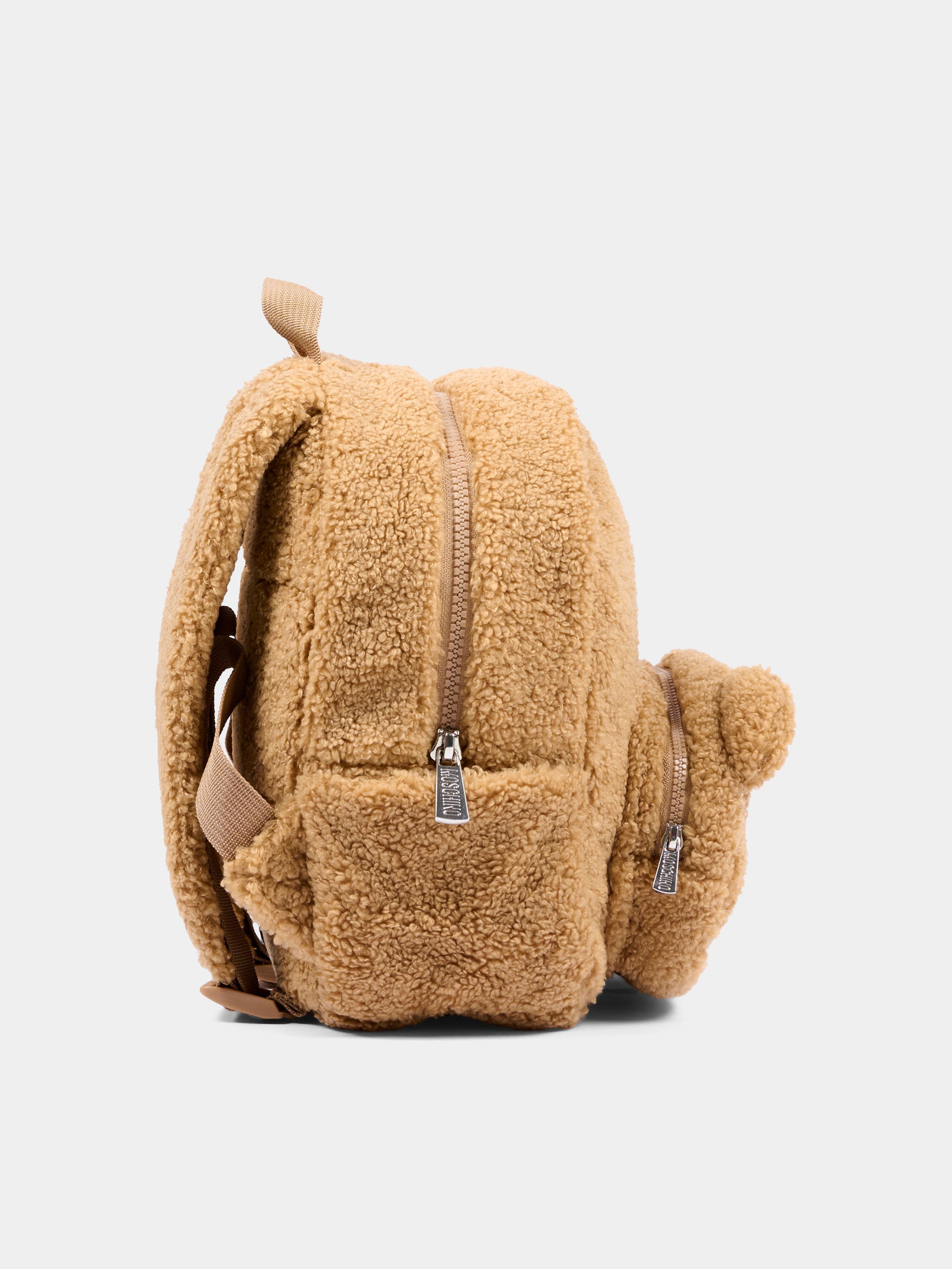 Zaino beige per neonato con logo,Moschino Kids,MUX06A LIA00 20351