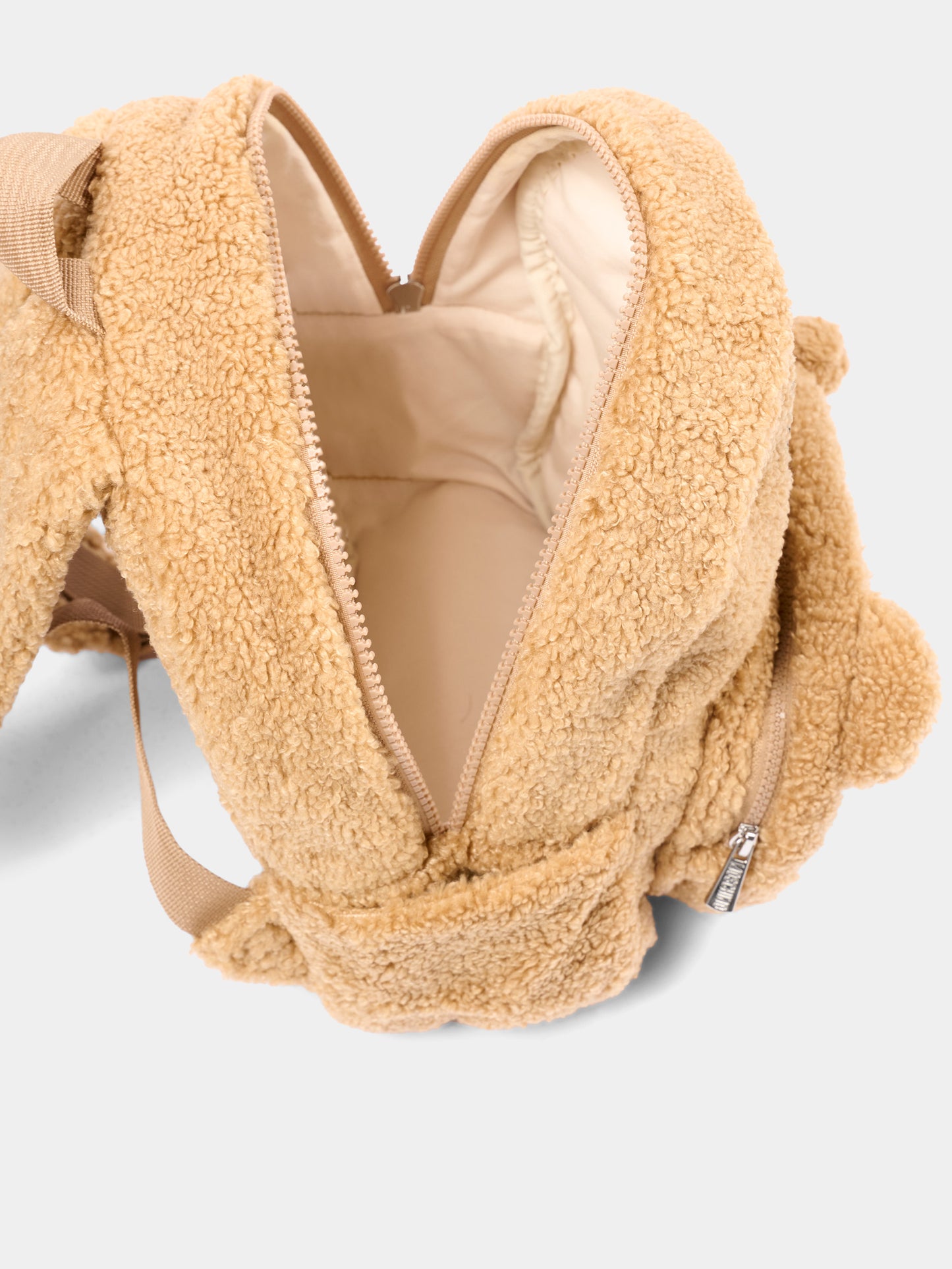 Zaino beige per neonato con logo,Moschino Kids,MUX06A LIA00 20351