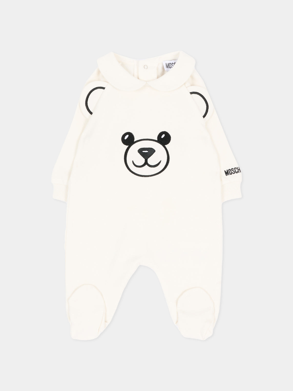 Tutina avorio per neonati con Teddy Bear,Moschino Kids,MUY09G LCA93 10063