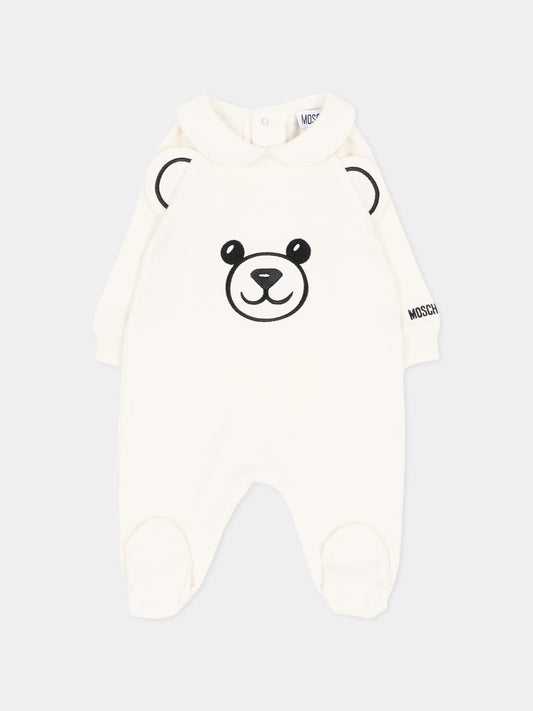 Tutina avorio per neonati con Teddy Bear,Moschino Kids,MUY09G LCA93 10063