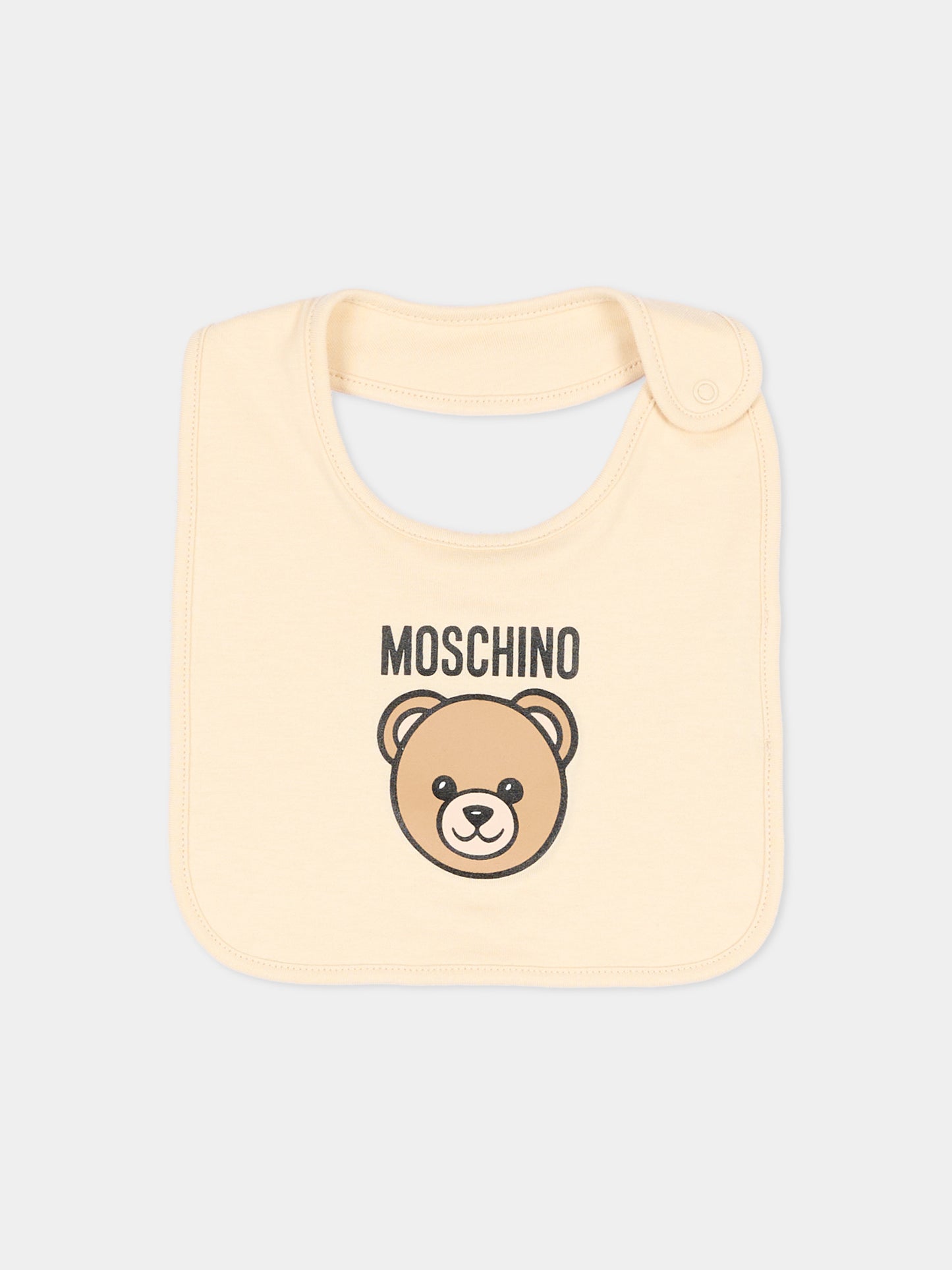 Set tutina beige per neonati con Teddy Bear,Moschino Kids,MUY09P LCA40 20404