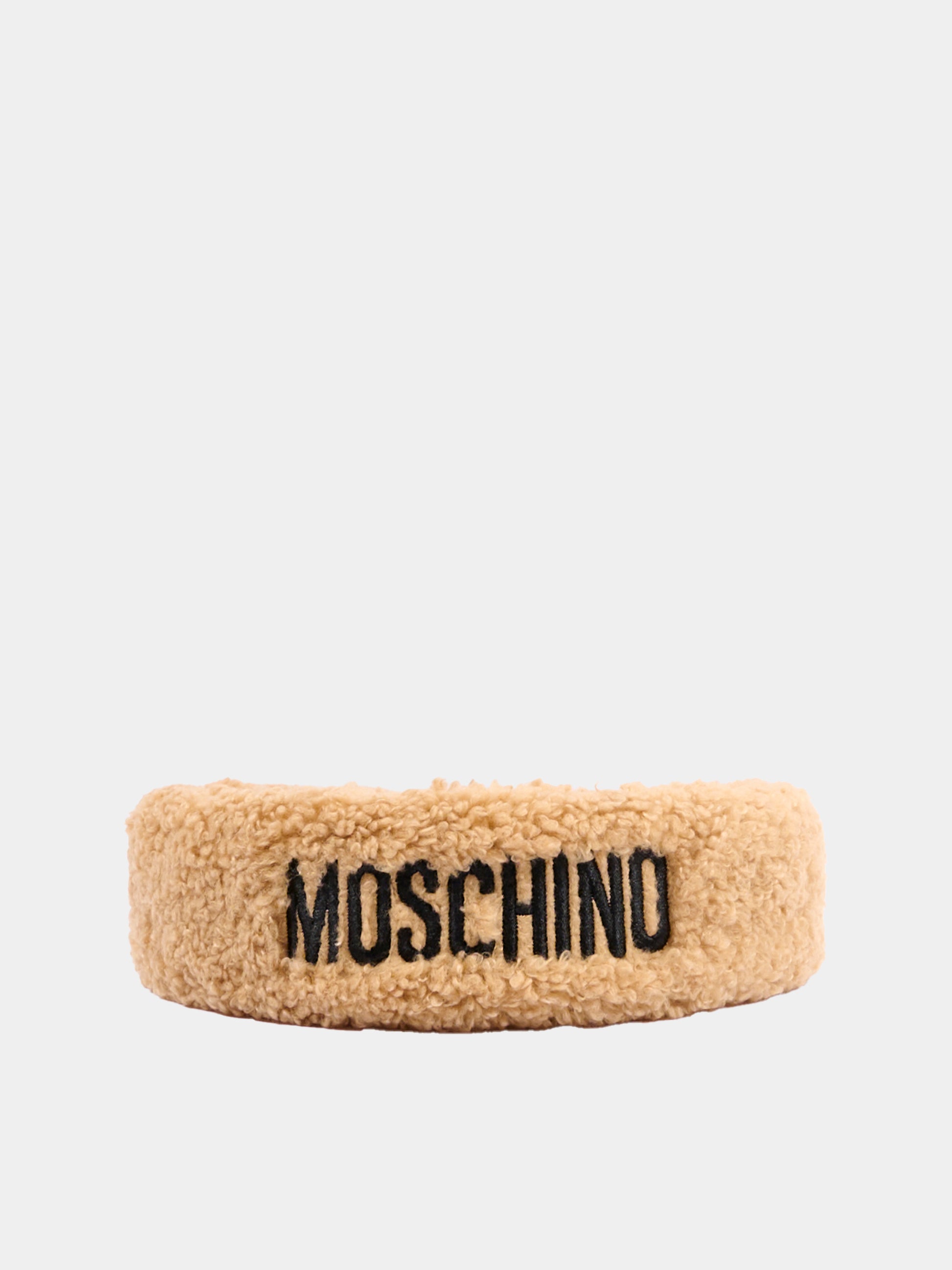 Cerchietto beige per bambina con logo,Moschino Kids,HDX01Q LIA00 20351