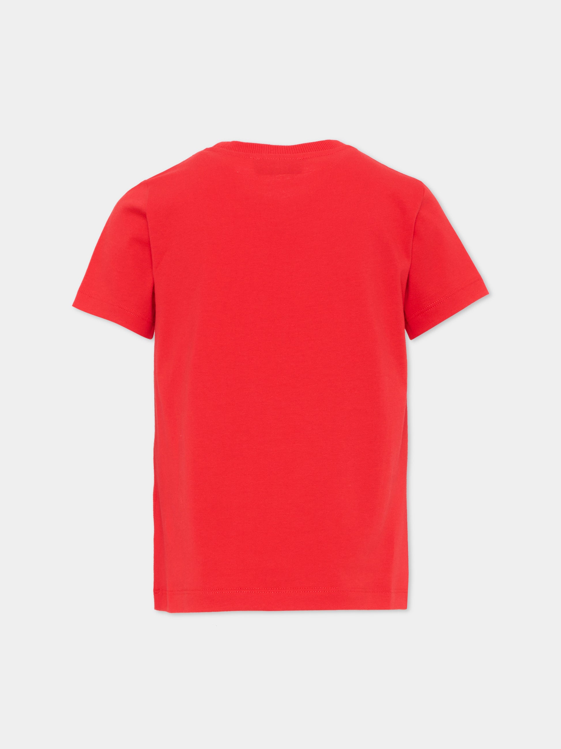 T-Shirt rossa per bambini con Teddy Bear,Moschino Kids,HNM05V LAA10 50109