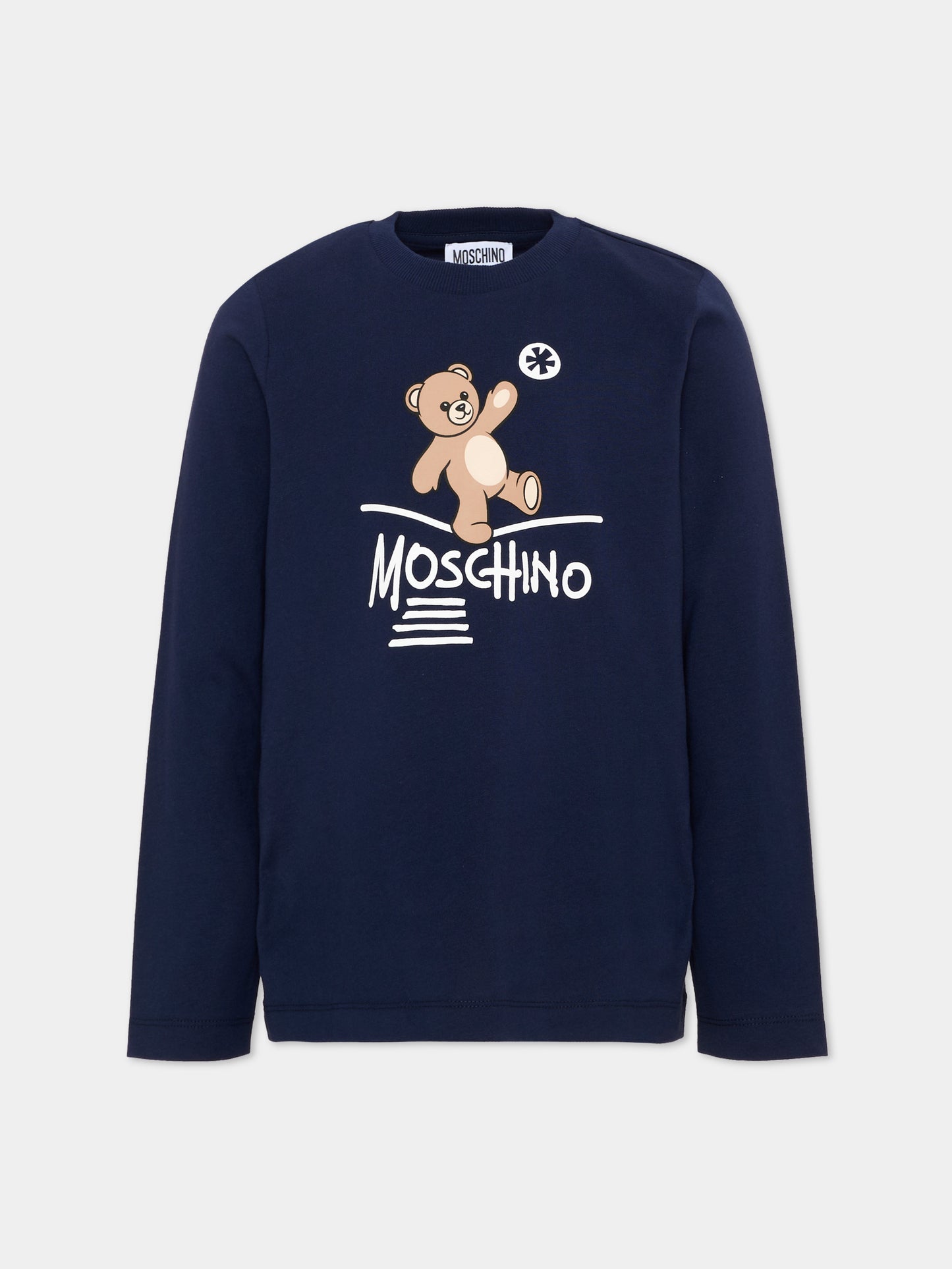 T-Shirt blu per bambino con Teddy Bear,Moschino Kids,HZO00J LAA20 40016