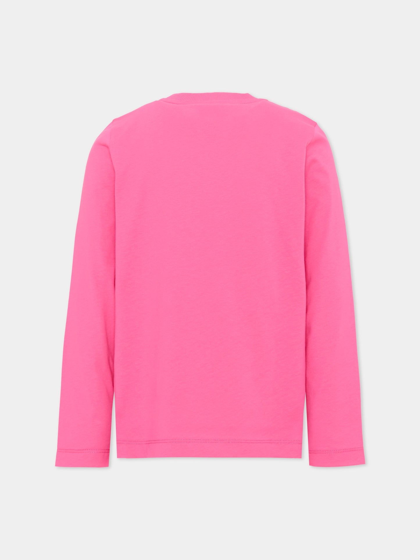 T-Shirt fucsia per bambina con Teddy Bear,Moschino Kids,HZO00J LAA20 51450